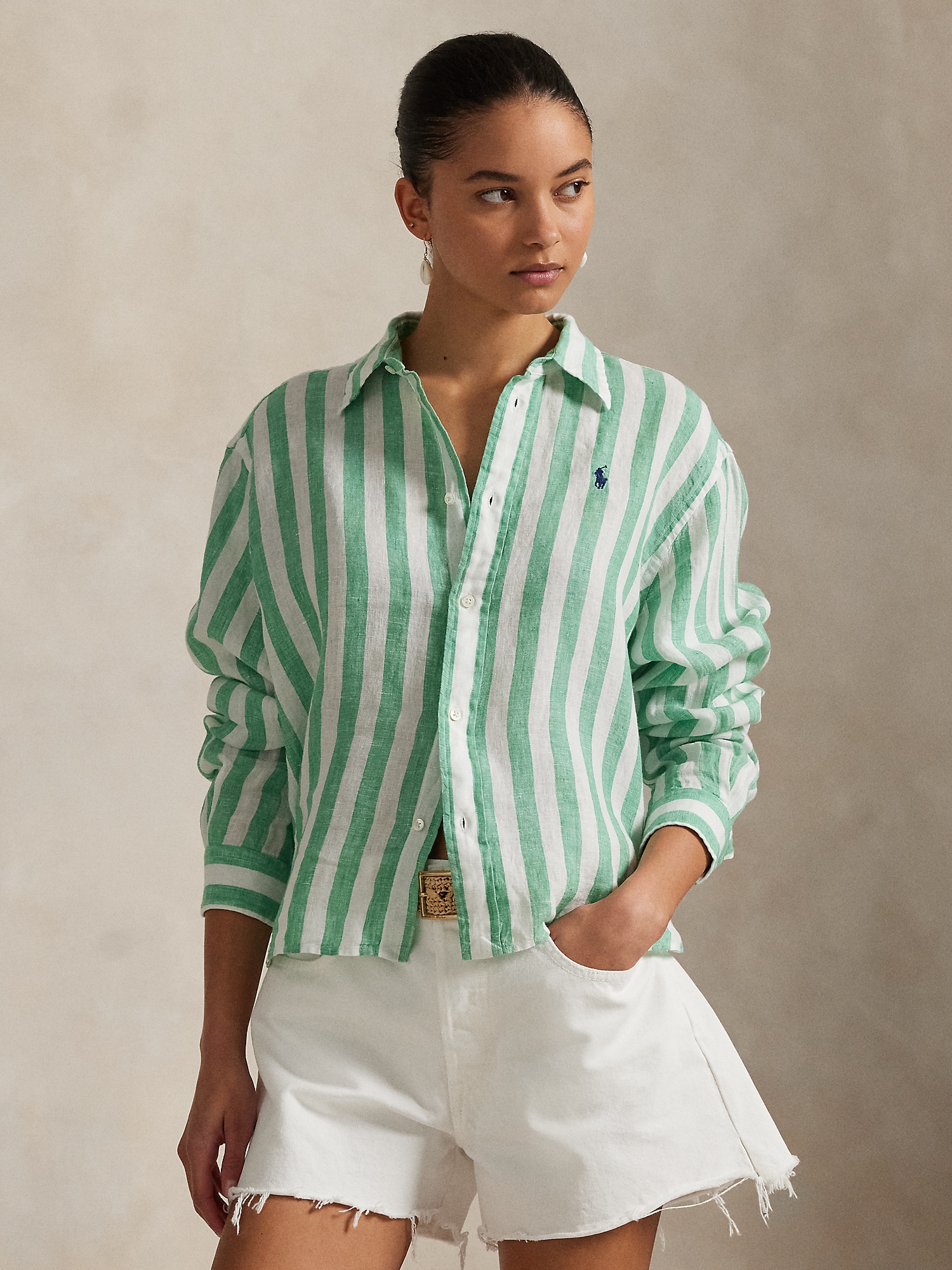 Polo Ralph Lauren Blúz  zöld / piszkosfehér termék 2. képe