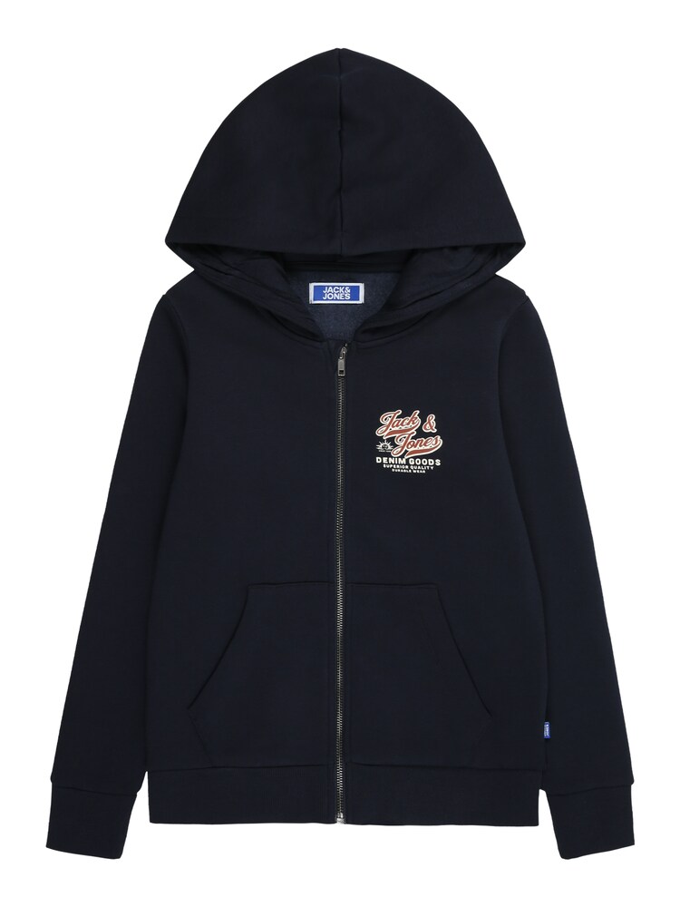 Jack & Jones Junior Sweatjacke Jungen Größe 128 nachtblau / karminrot / weiß