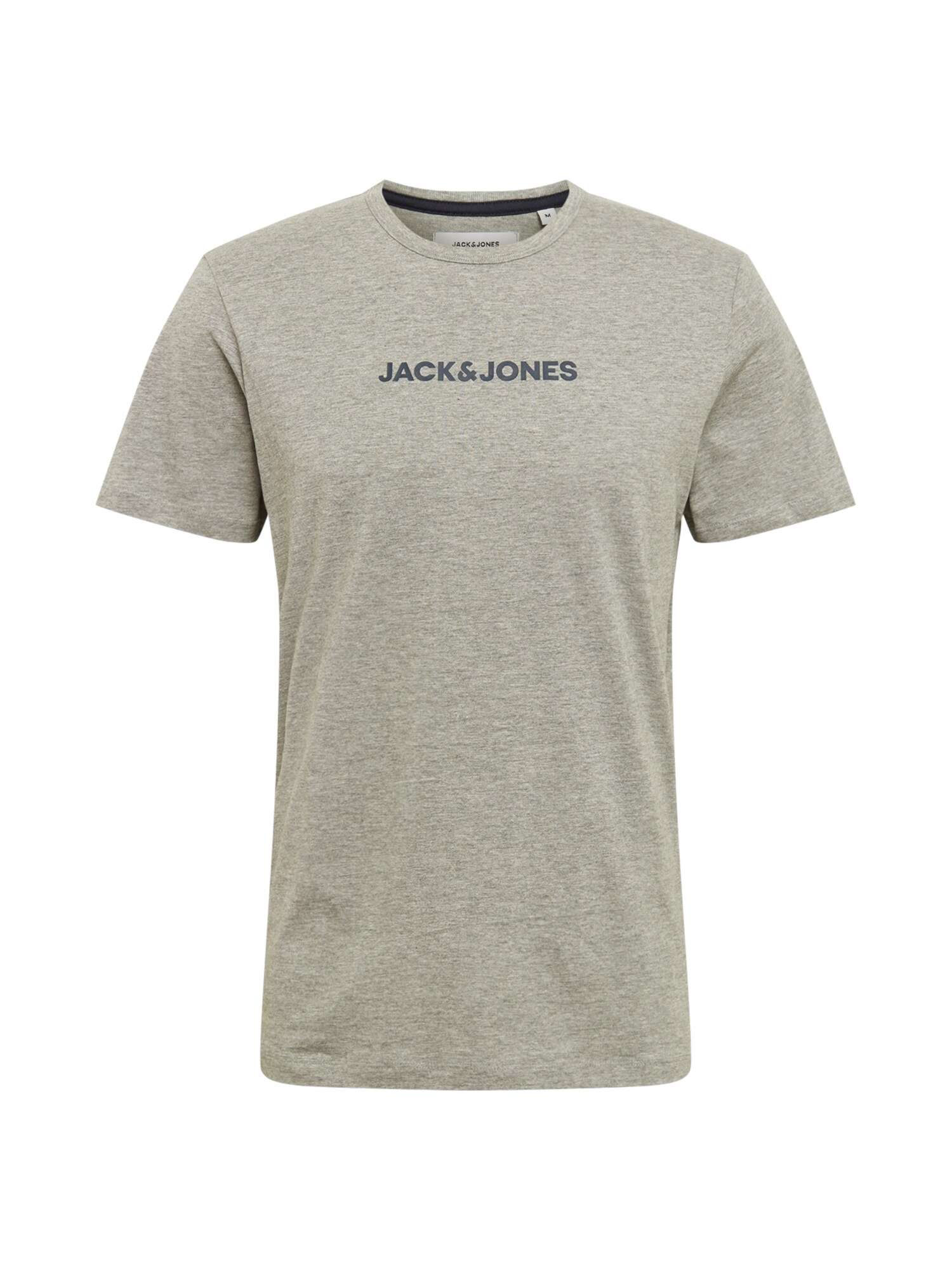JACK & JONES Marškinėliai 'RAIN'  šviesiai pilka / juoda