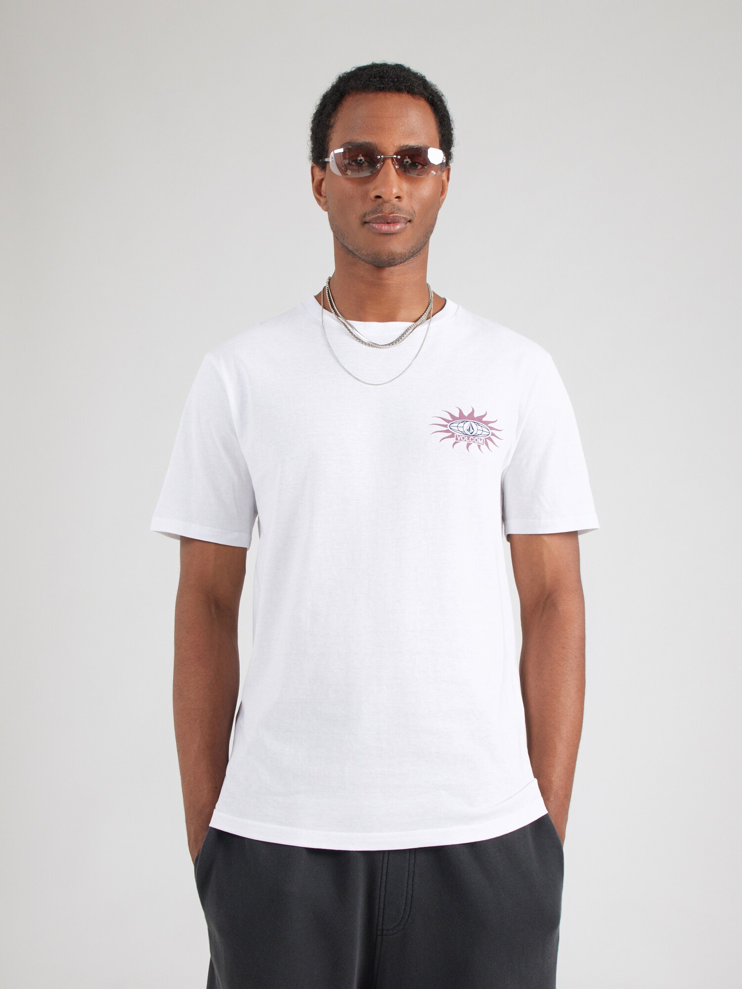 Volcom Camiseta 'Sunlog' marino / magenta / blanco – imagen 3