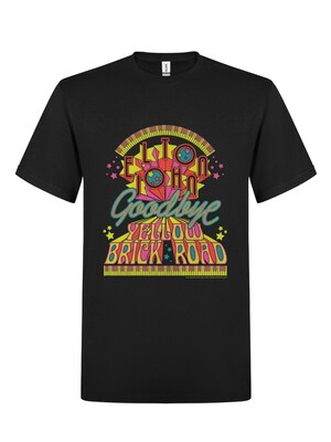 Rockshirts Camiseta 'Elton John Goodbuy Yellow Brick Road T-Shirt'  negro