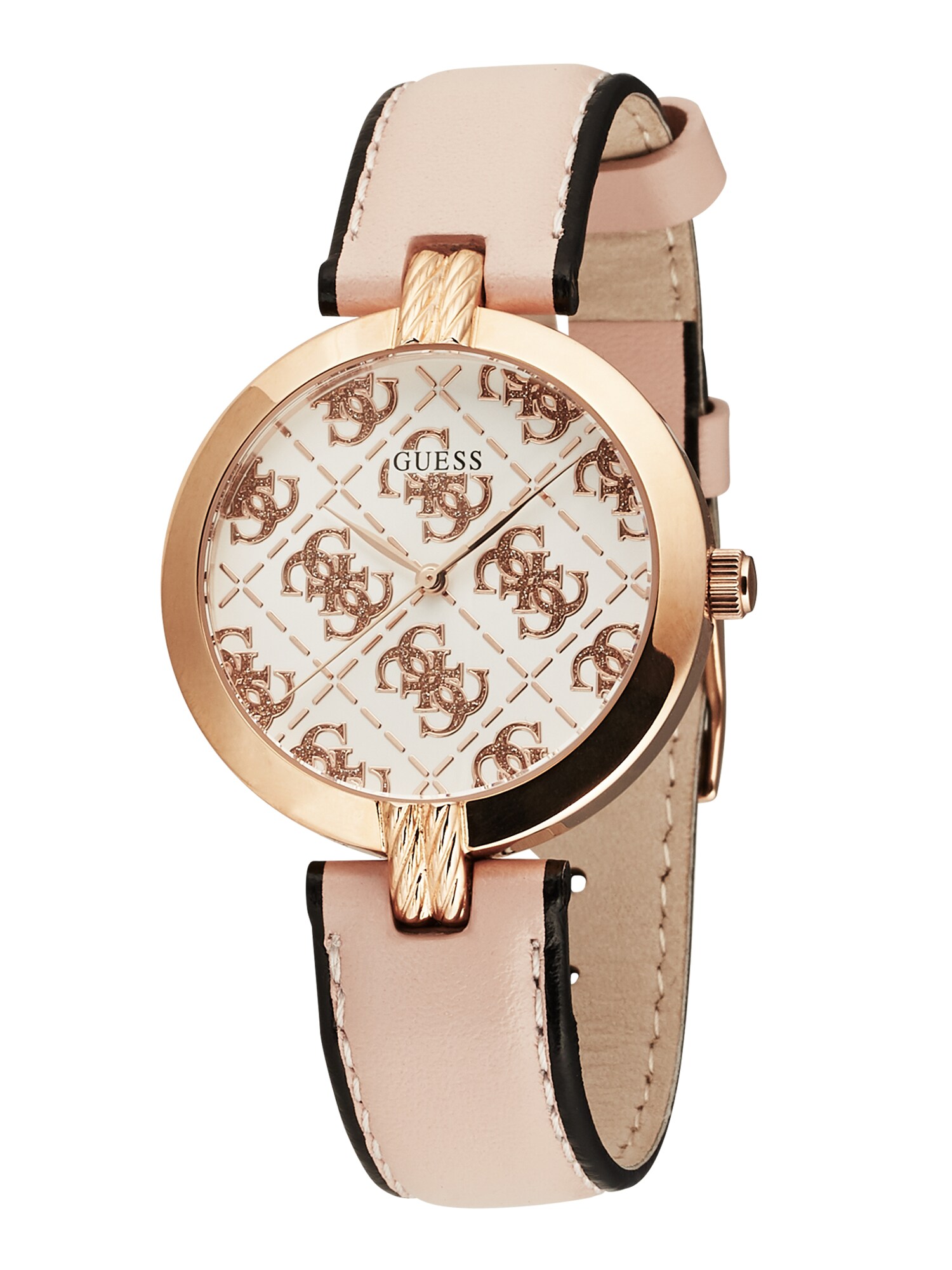 GUESS Analoginis (įprastinio dizaino) laikrodis 'LUXE'  rožinio aukso spalva / rožių spalva / balta