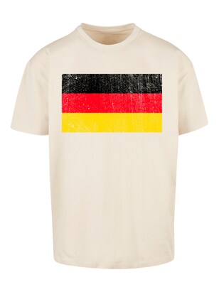 F4NT4STIC Shirt ‘Germany Deutschland Flagge distressed’ Sand / Geel / Rood / Zwart