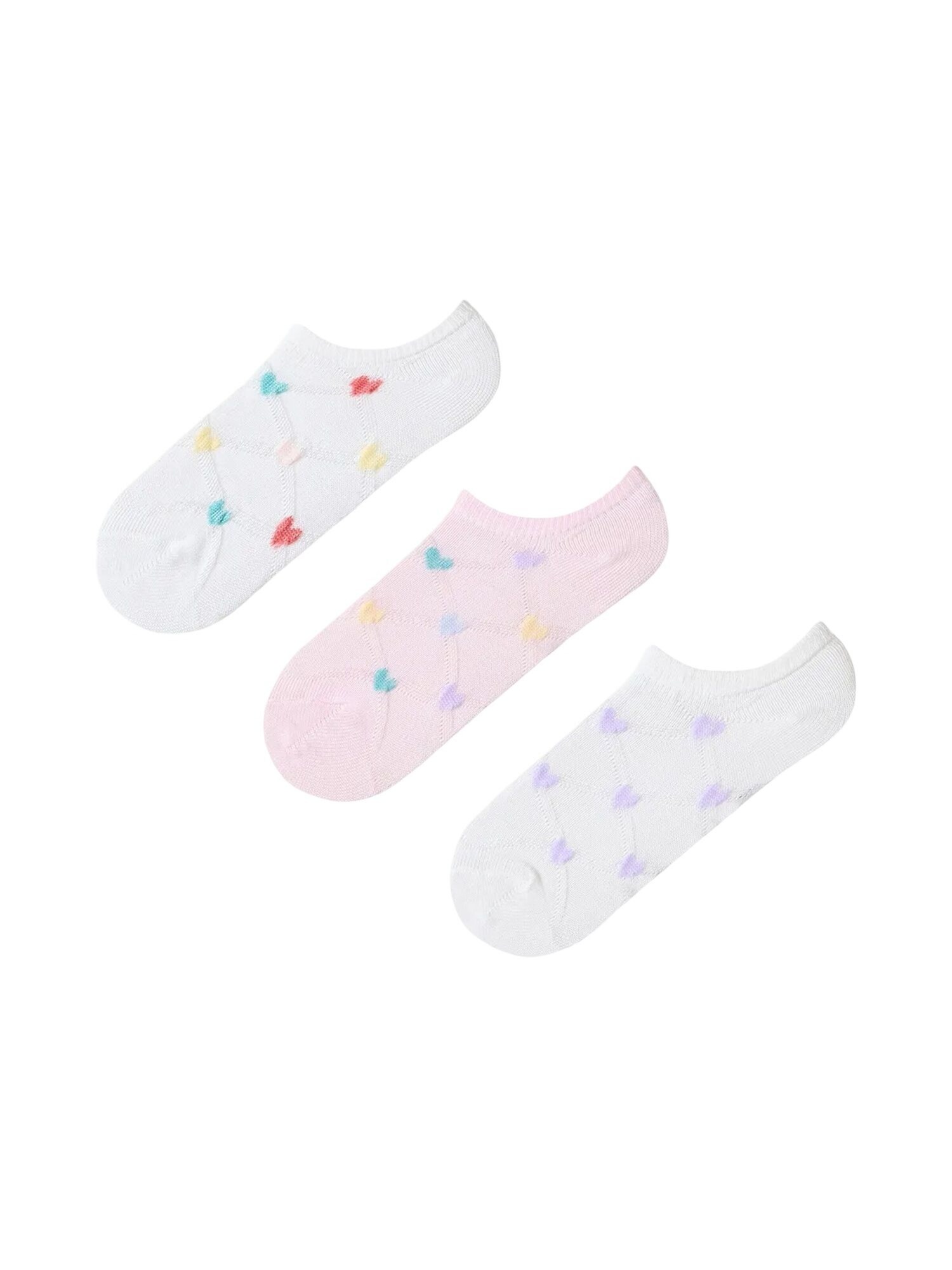 Penti Čarape 'PENTI Vibrant Heart 3 Paar No-Show-Socken' miks boja