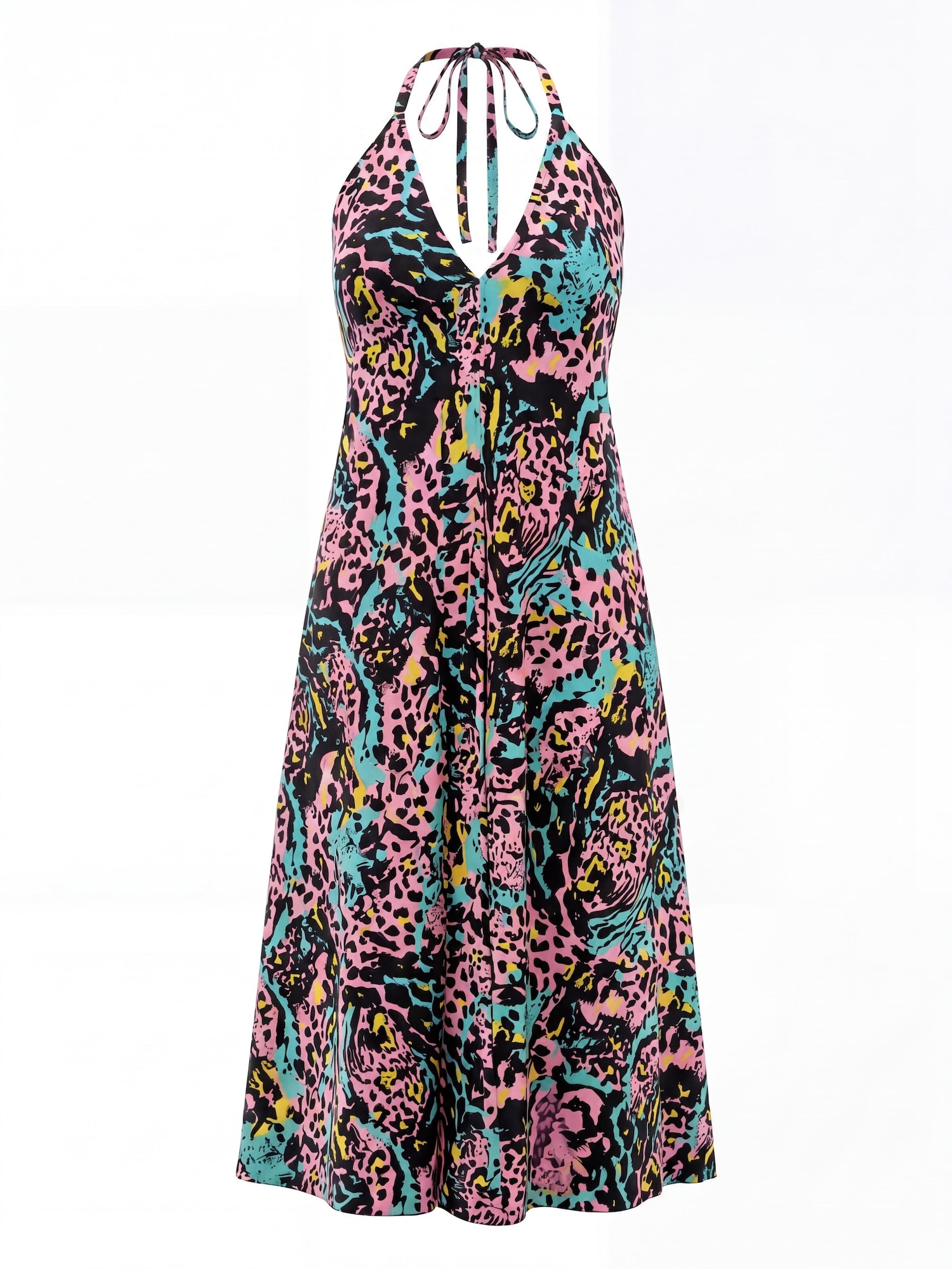 Shop Karey Abito estivo 'Jungle Bloom'  fucsia