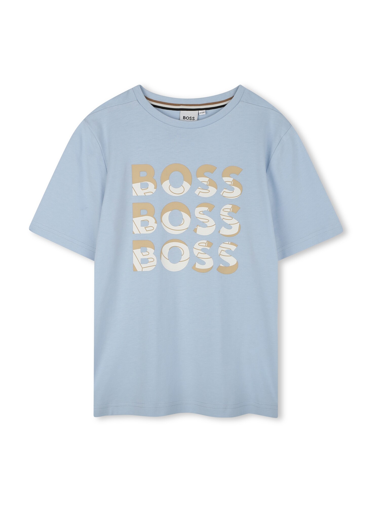 BOSS Póló  galambkék / cappuccinobarna / piszkosfehér akciós termékkép 1