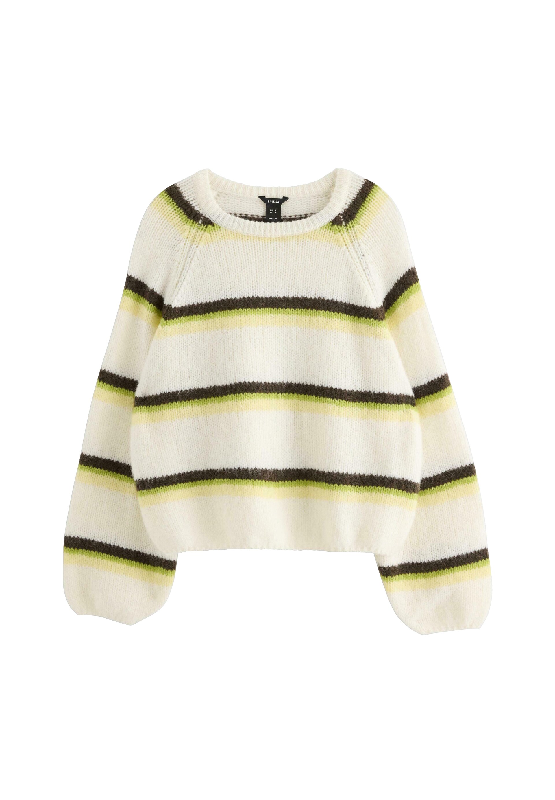 Lindex Tröja 'Selina' pastellgul / äpple / svart dam