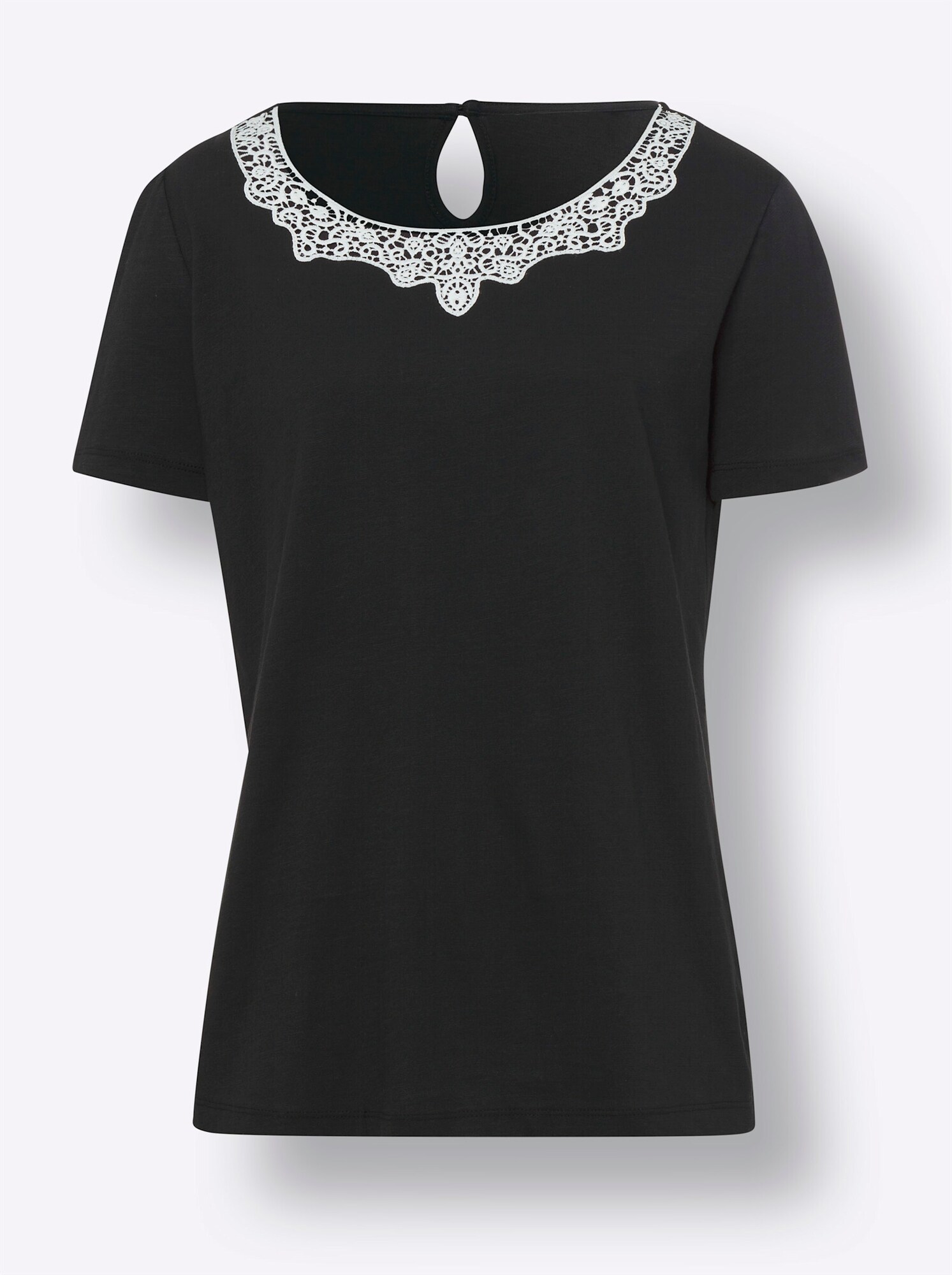 heine Tricou  negru / alb