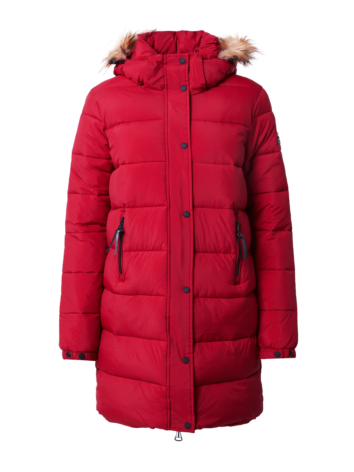 Superdry Zimska jakna  svetlo rjava / rdeča