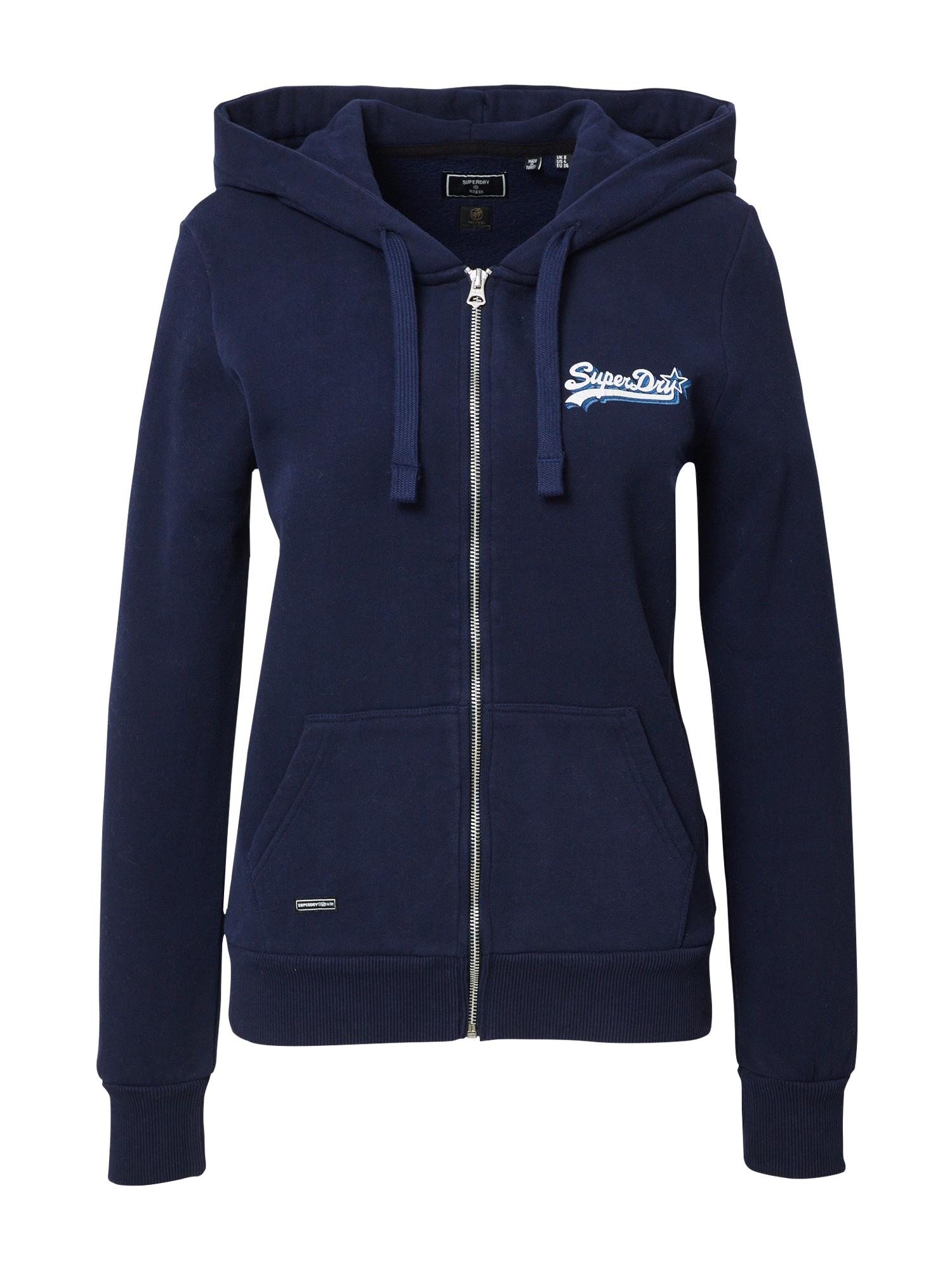 Superdry Superdry Sweatjacke 'Rainbow' marine / weiß