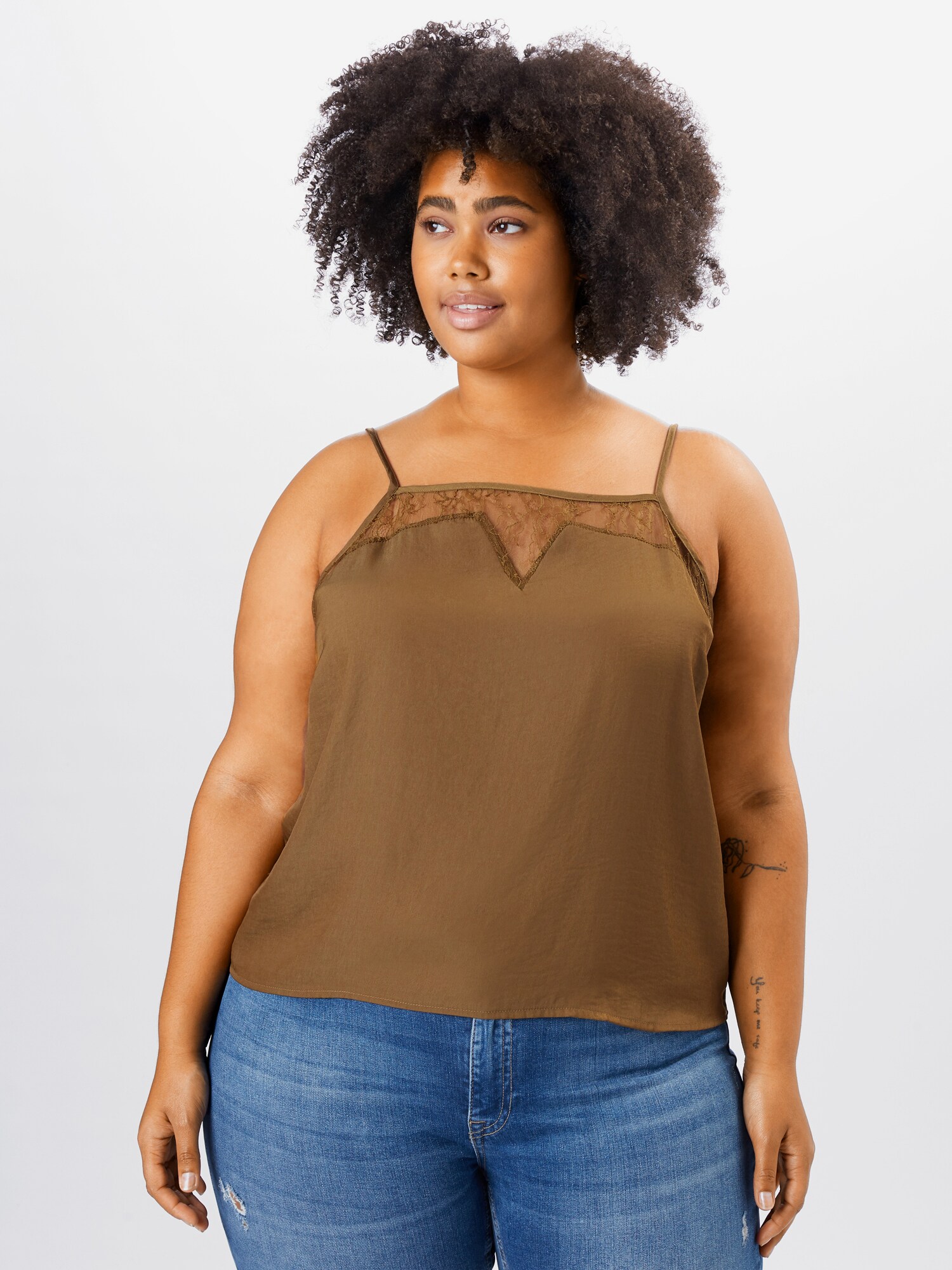 ABOUT YOU Curvy Top 'Kiara'  barna termék 2. képe
