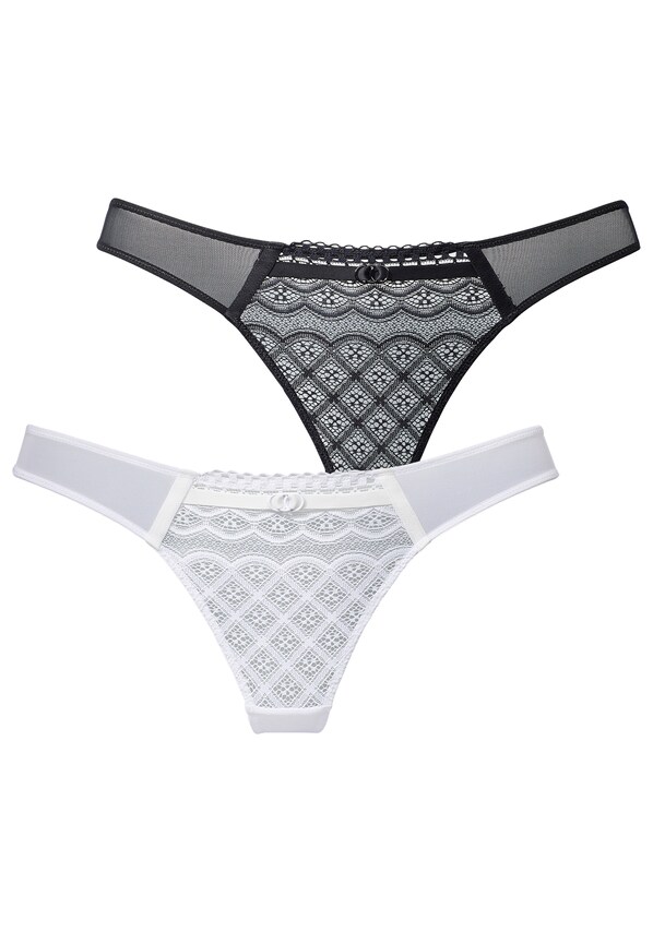 PETITE FLEUR, String bugyik, fekete & fehér, 1 kép a 5 közül