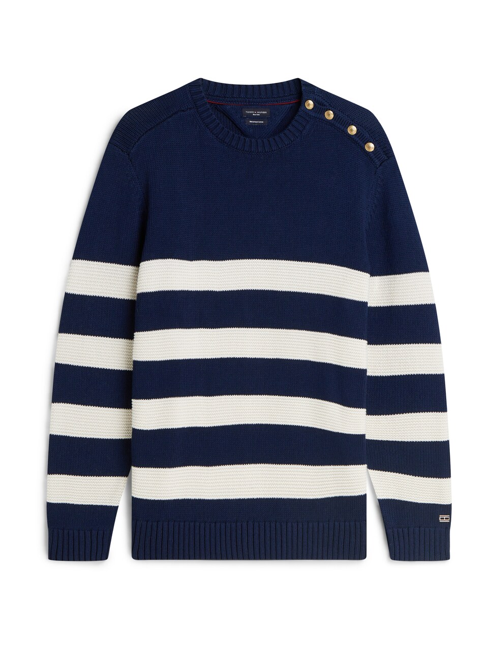 Tröja 'New York Label Relaxed Breton Stripe'