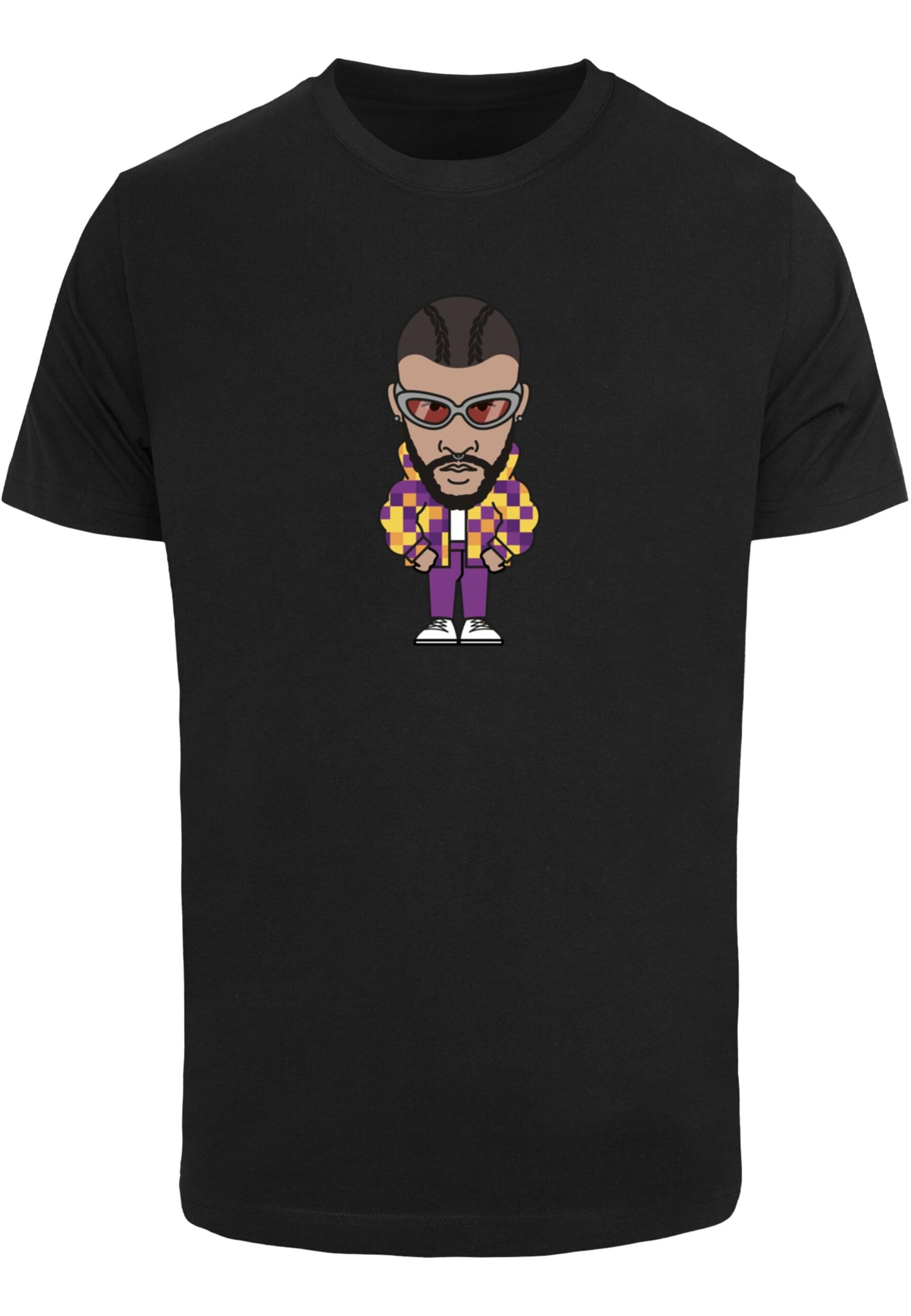 Mister Tee T-shirt 'Grow Up To Stand Out' mörkbeige / gul / lila herr