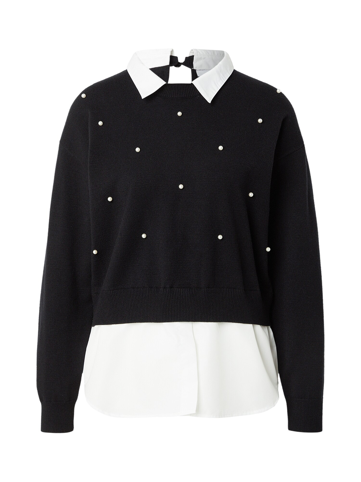 ABOUT YOU Pulover Sari  negru / alb