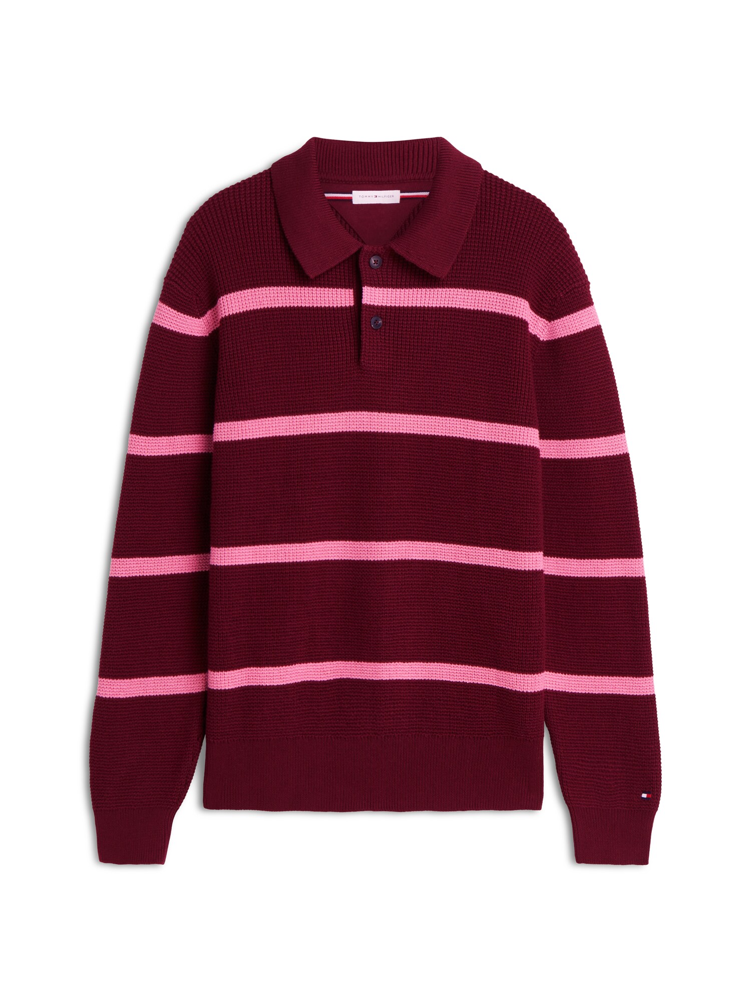 TOMMY HILFIGER Pulover roz deschis / roșu burgundy