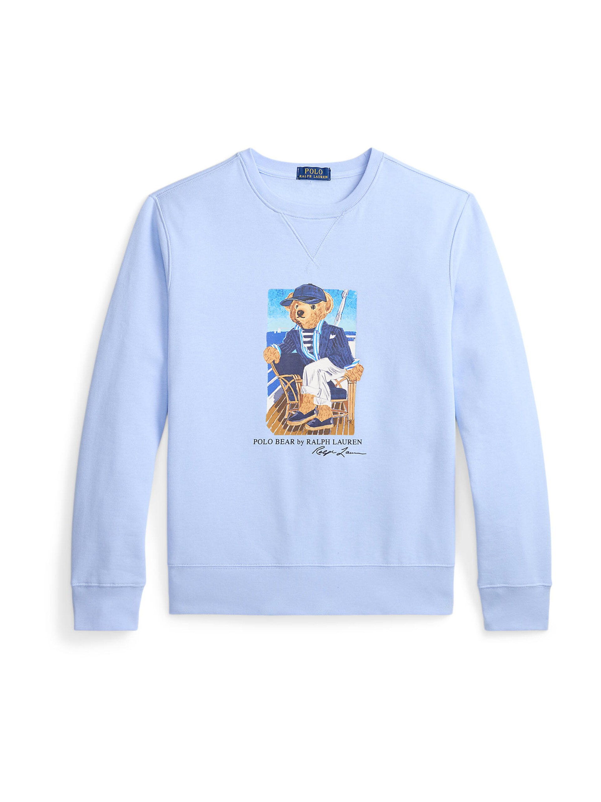 Polo Ralph Lauren Sweatshirt 'SEASONAL' ljusblå / brun / svart herr