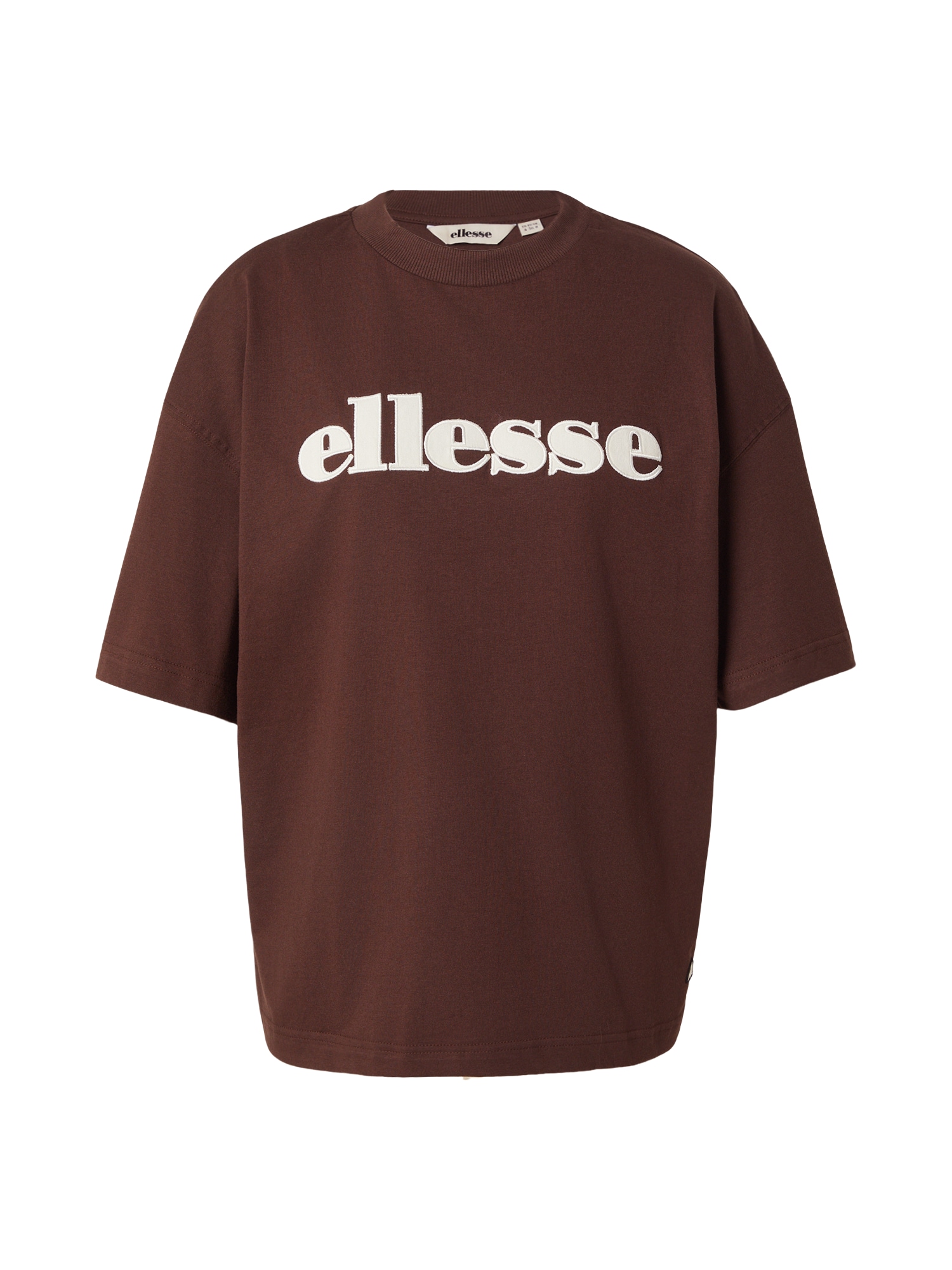 ELLESSE Tricou Visio maro închis / alb