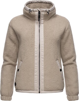 Ragwear Fleece jas ‘Nordicka’ Beige / Wit