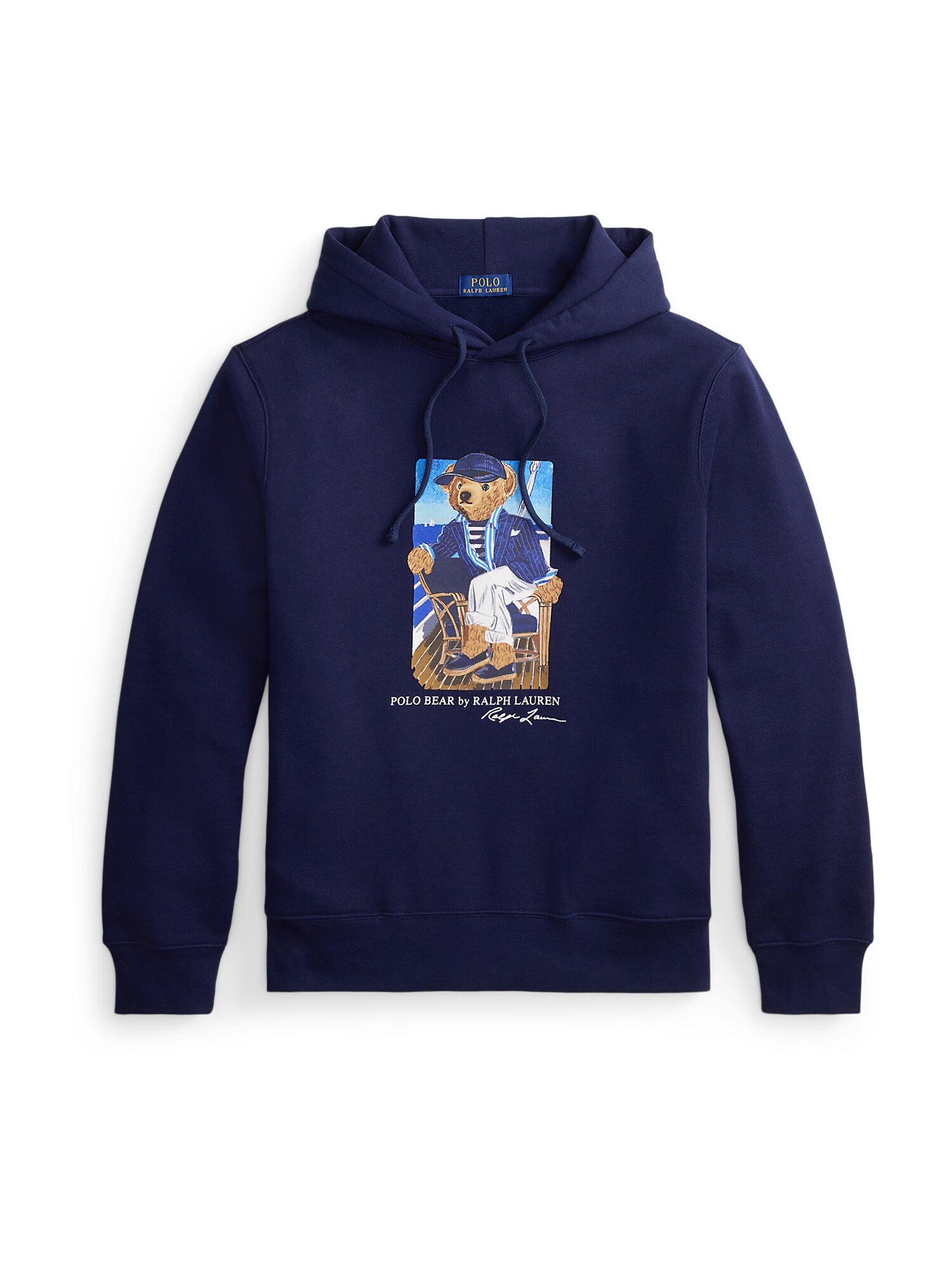 Polo Ralph Lauren Sweater majica  mornarsko plava / moka smeđa / bijela
