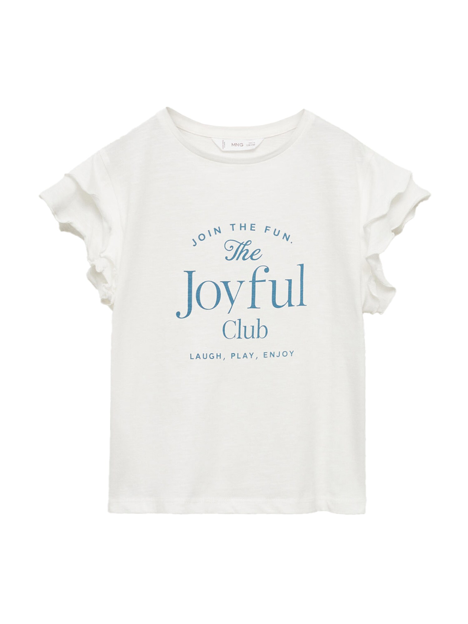 MANGO KIDS Póló 'JOYFUL'  kék / piszkosfehér akciós termékkép 1
