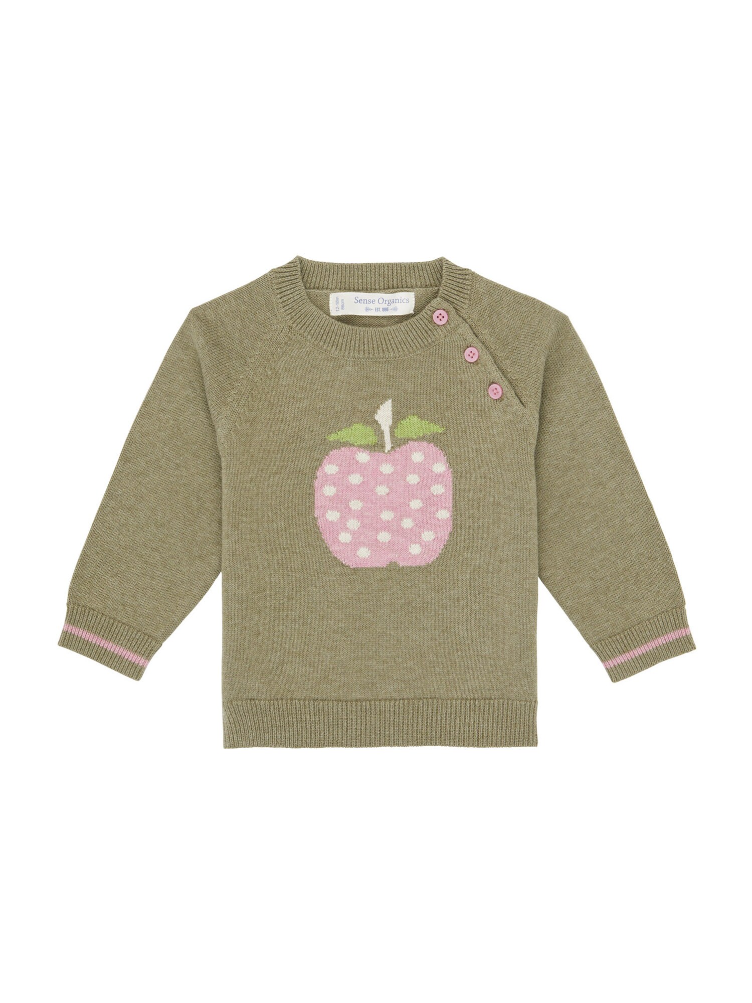 Sense Organics Pullover 'MEKA'  maçã / cor-de-rosa / branco