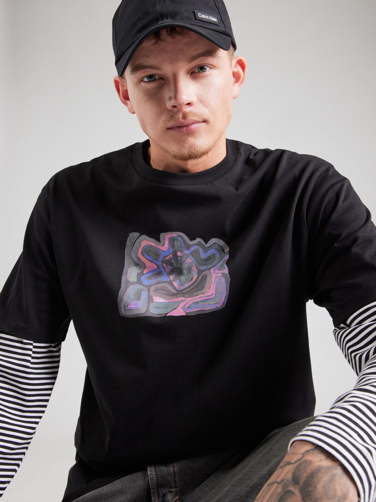 TOPMAN Tričko modrá / tmavozelená / ružová / čierna (obrázok 5)