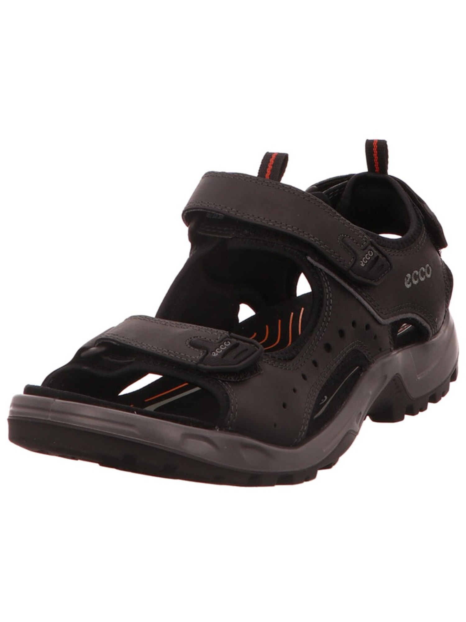 Ecco Sandale Sandalette Herren 822044/12001 Rauleder In Schwarz