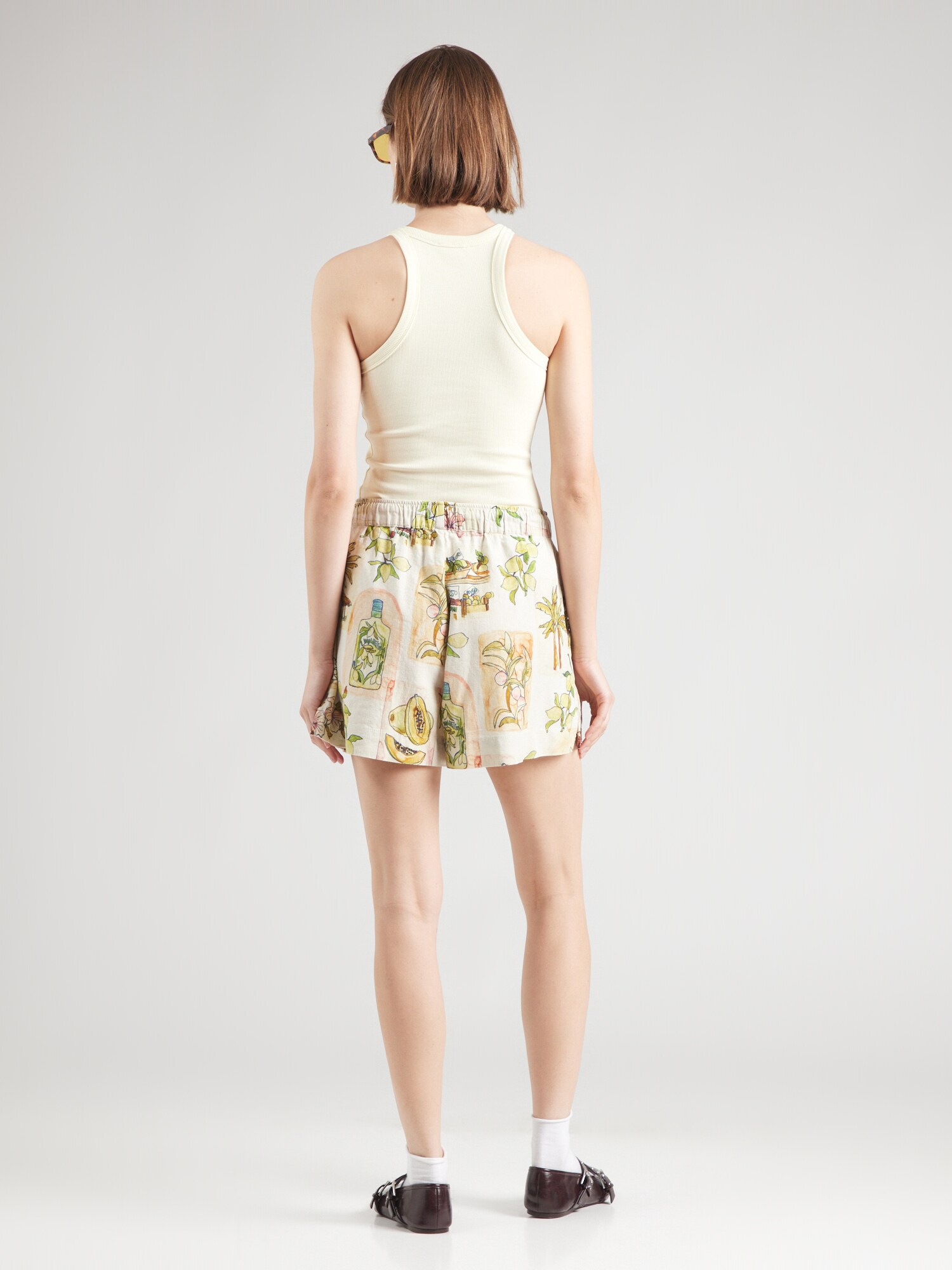 TOPSHOP Nohavice nebielená / limetková / zelená / pastelovo oranžová (obrázok 3)