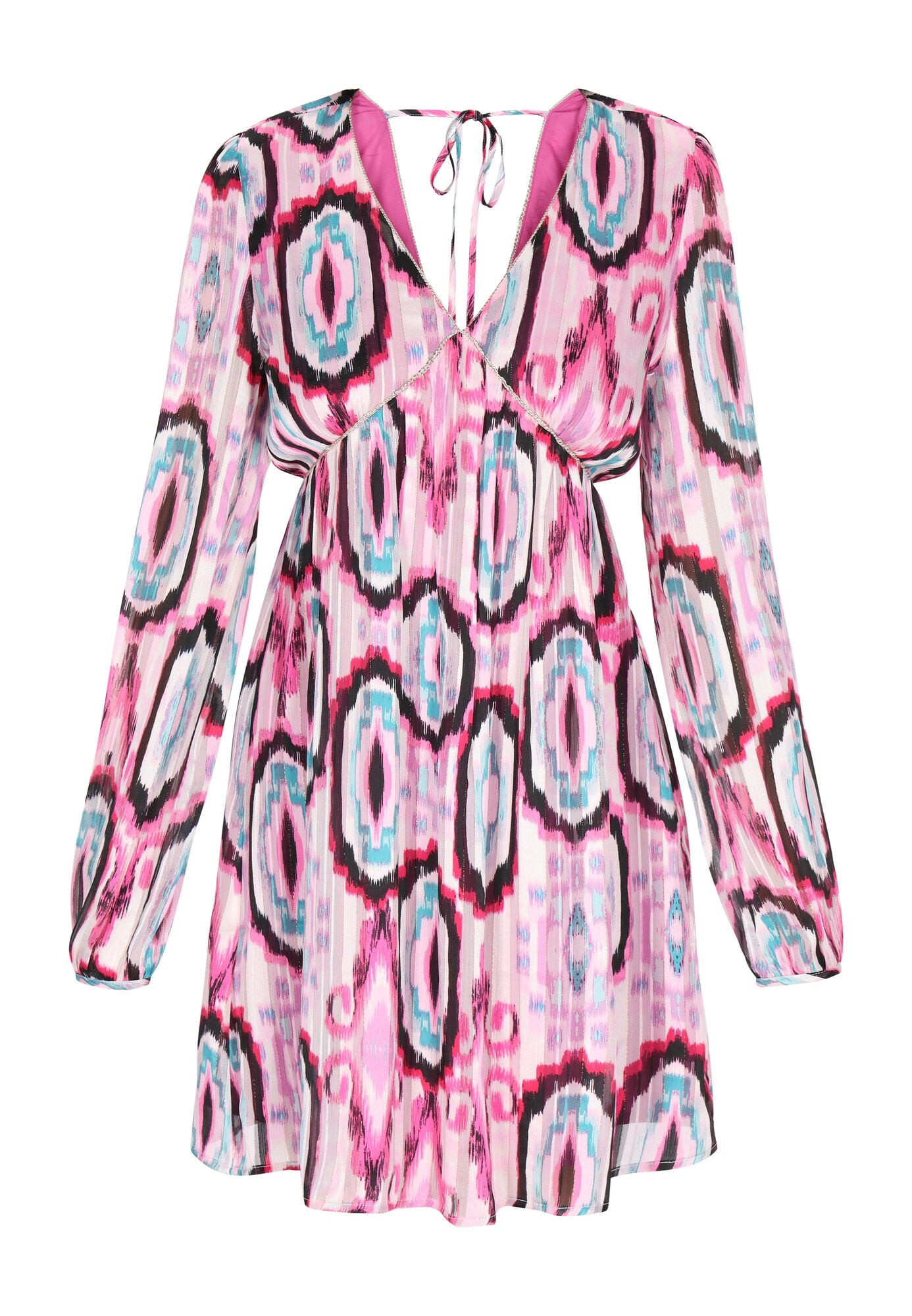 IZIA Vestido  azul claro / rosa / rosa claro / negro