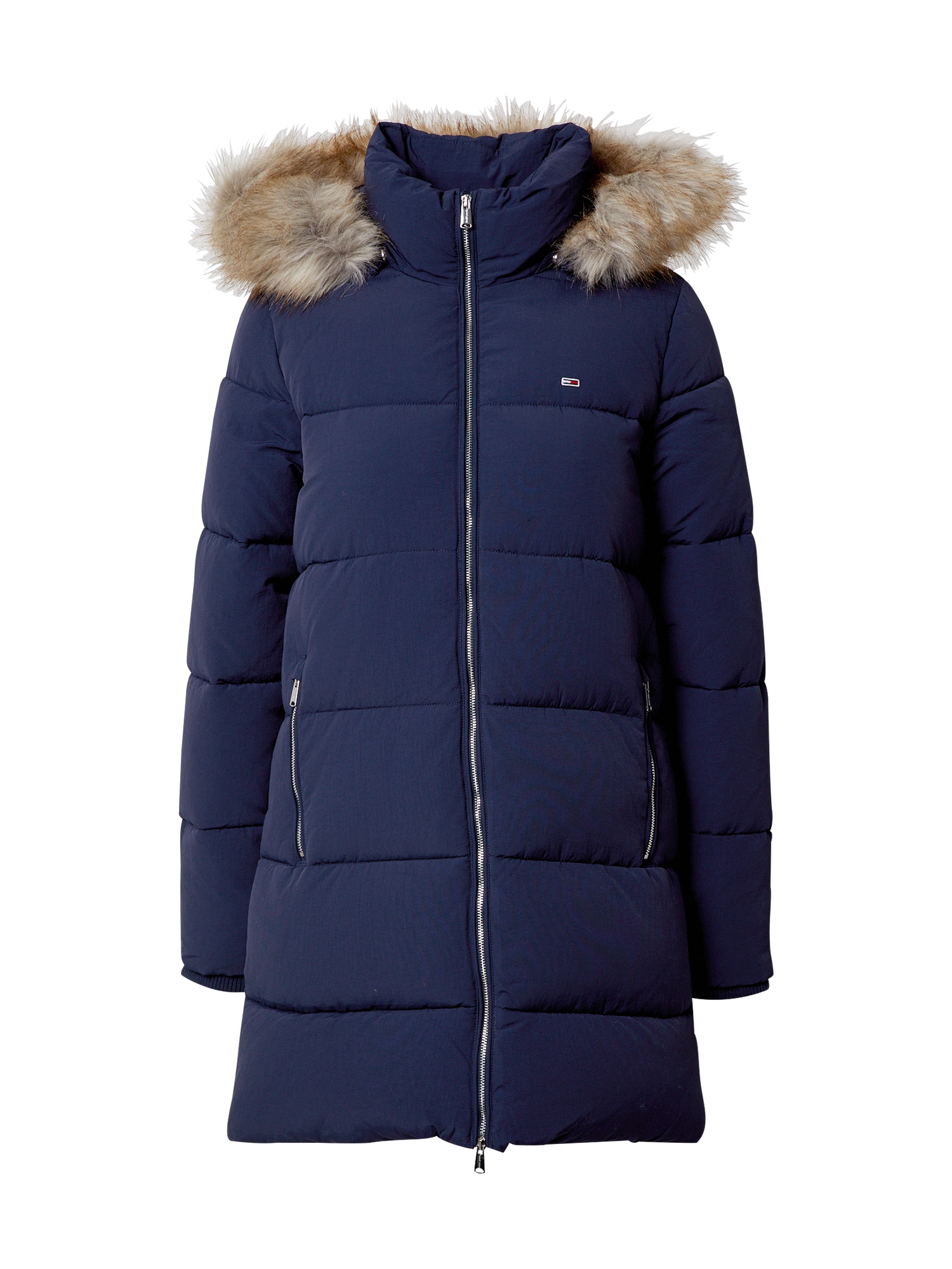 Tommy Jeans Žieminis paltas 'Modern Puffa'  tamsiai mėlyna / smėlio