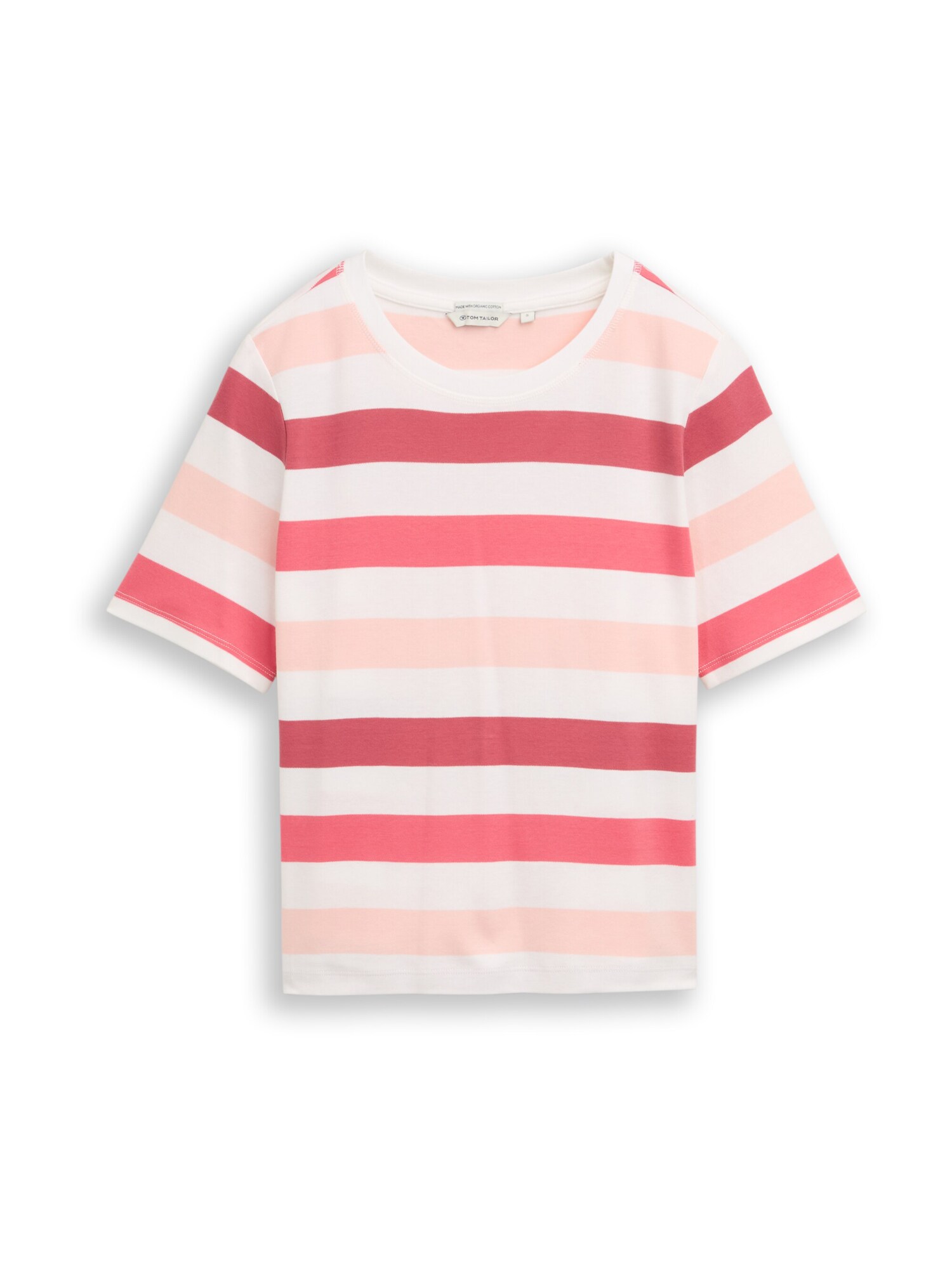 TOM TAILOR Tricou  corai / roz / roz închis / alb