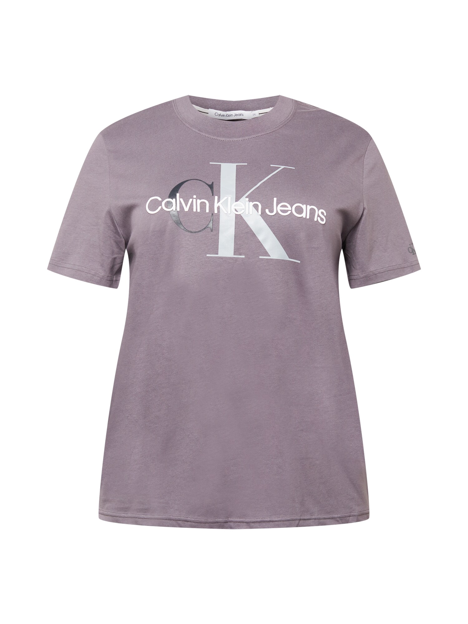 Calvin Klein Jeans Curve T-Krekls pelēks / melns / balts