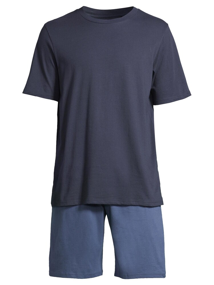 SCHIESSER Pyjama kurz 'Night & Home' Herren Größe XL blau