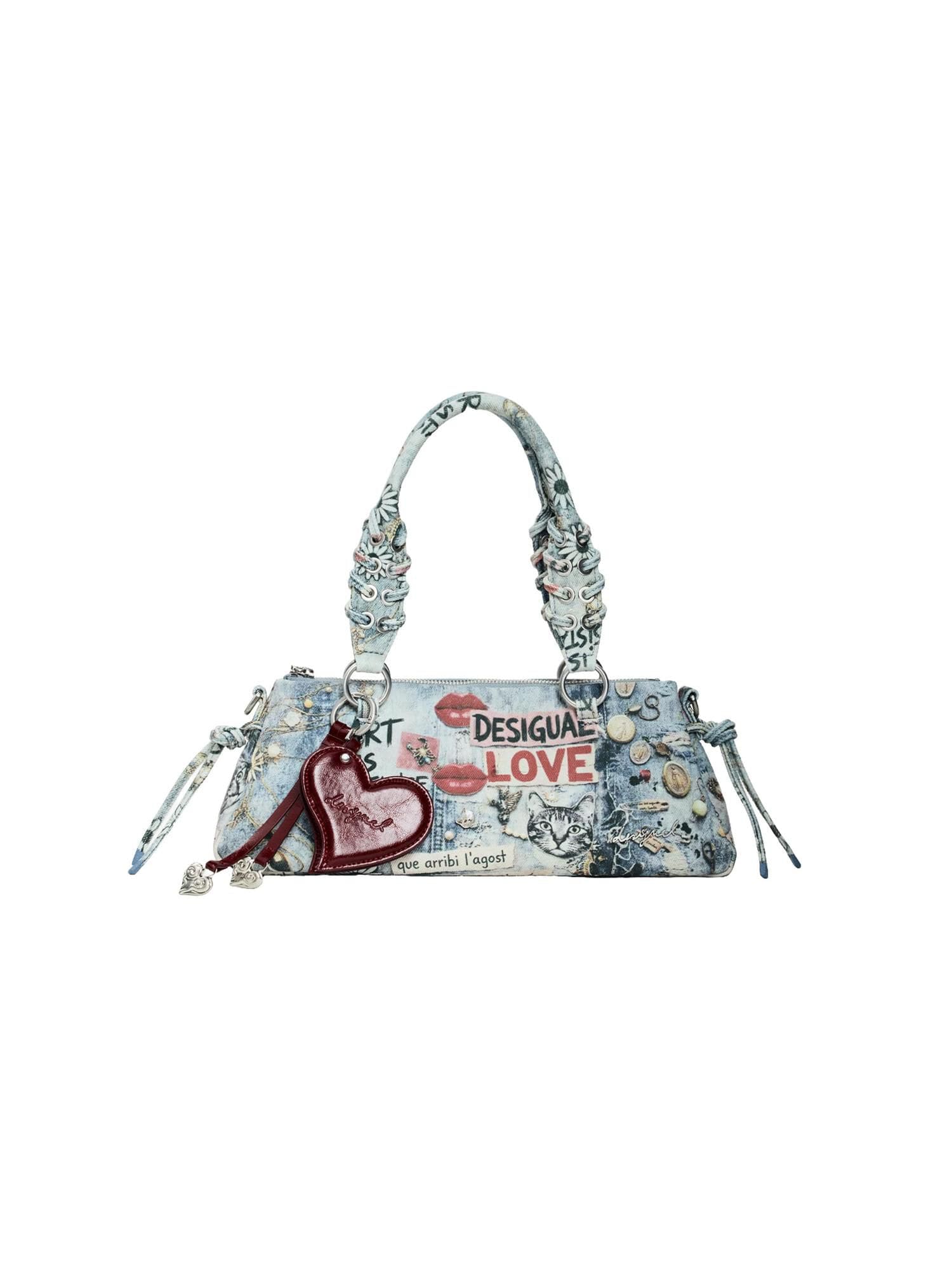 Desigual Torba za na rame boja pijeska / svijetloplava / bordo / crna