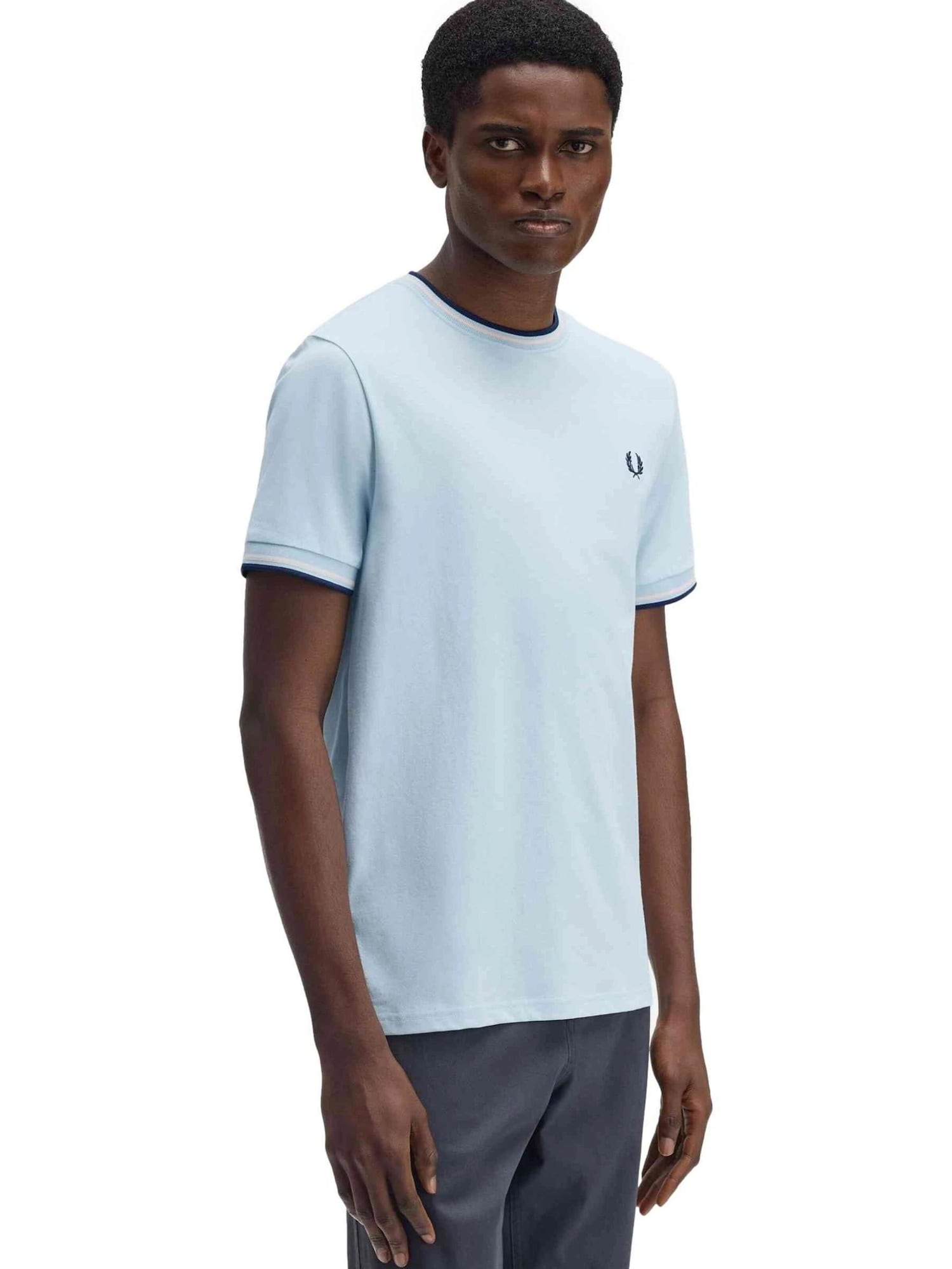 Fred Perry Camiseta 'Cmaiseta fred perry celeste contrast ribeted tee' azul – imagen 2