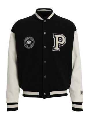 Pegador Sweatvest ‘LINDON VARSITY’ Crème / Zwart