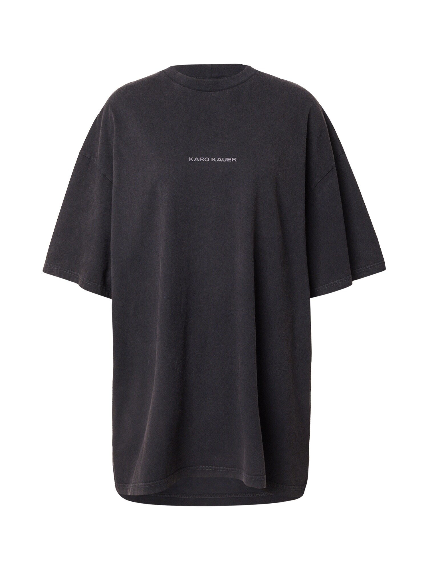 Karo Kauer Tricou supradimensional  gri metalic / gri deschis / negru