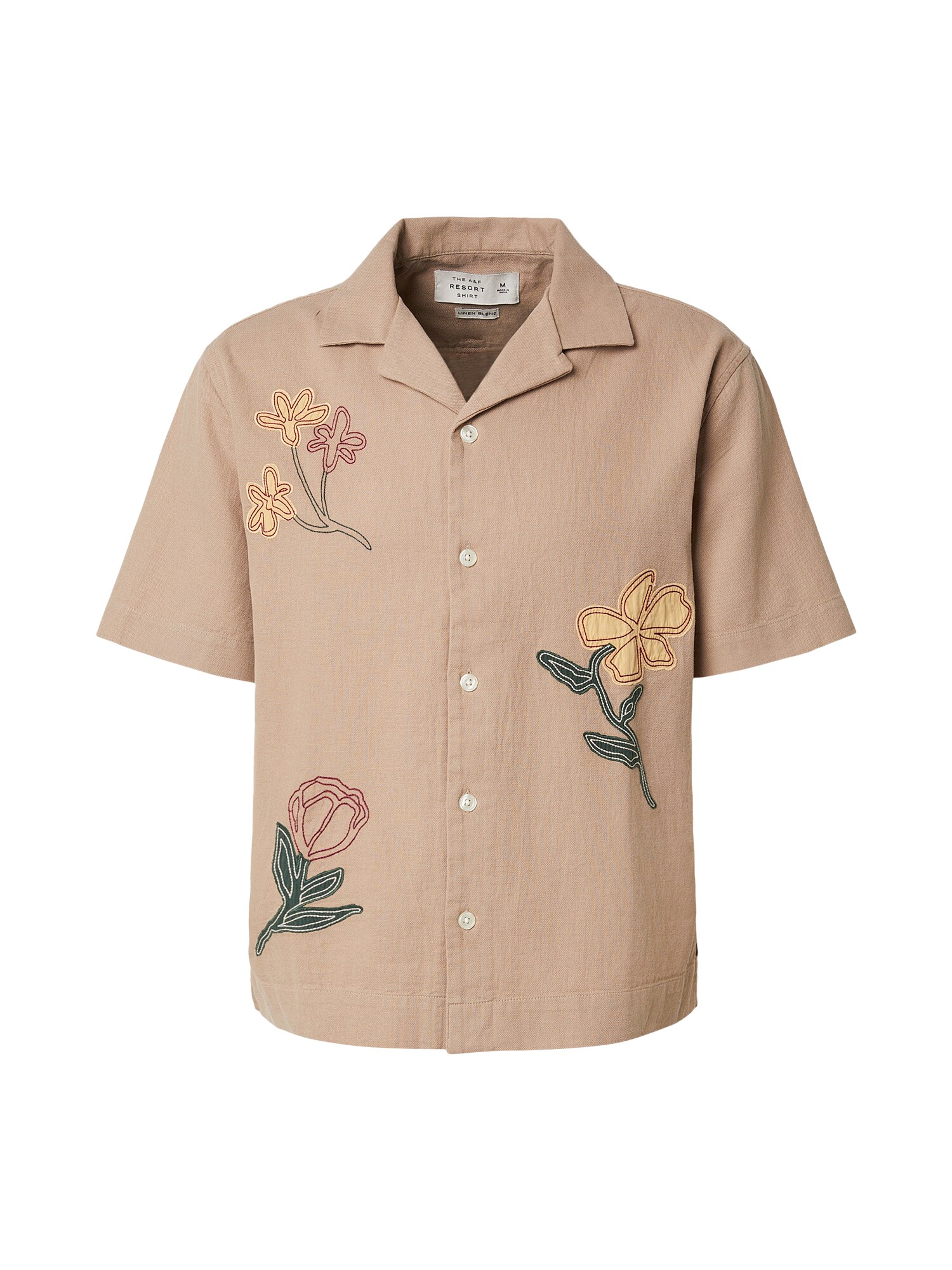 Abercrombie & Fitch Cămașă  maro deschis / galben / verde / roșu