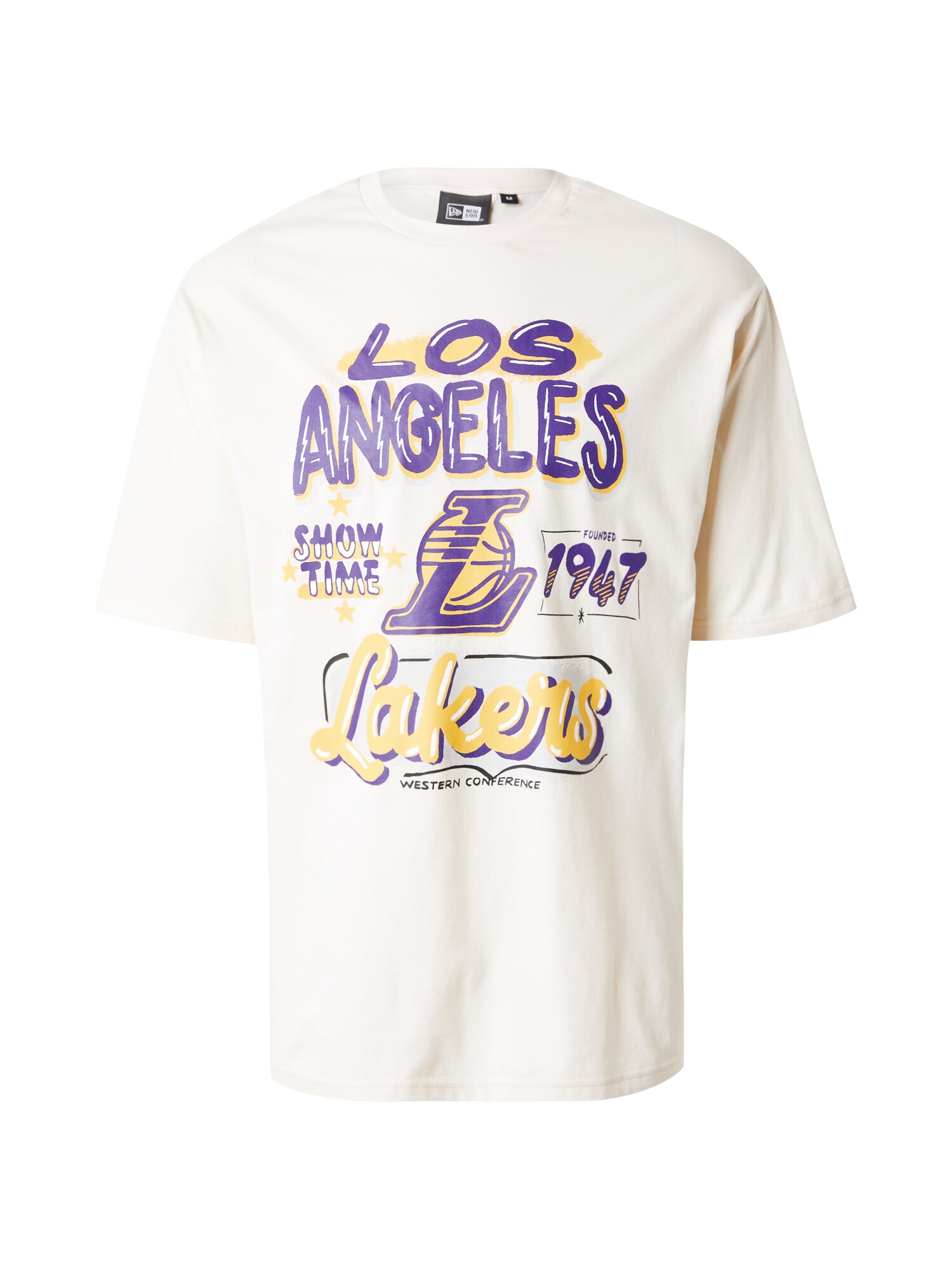 NEW ERA Póló 'NBA Loslak'  világos bézs / sárga / lila / fekete akciós termékkép 1