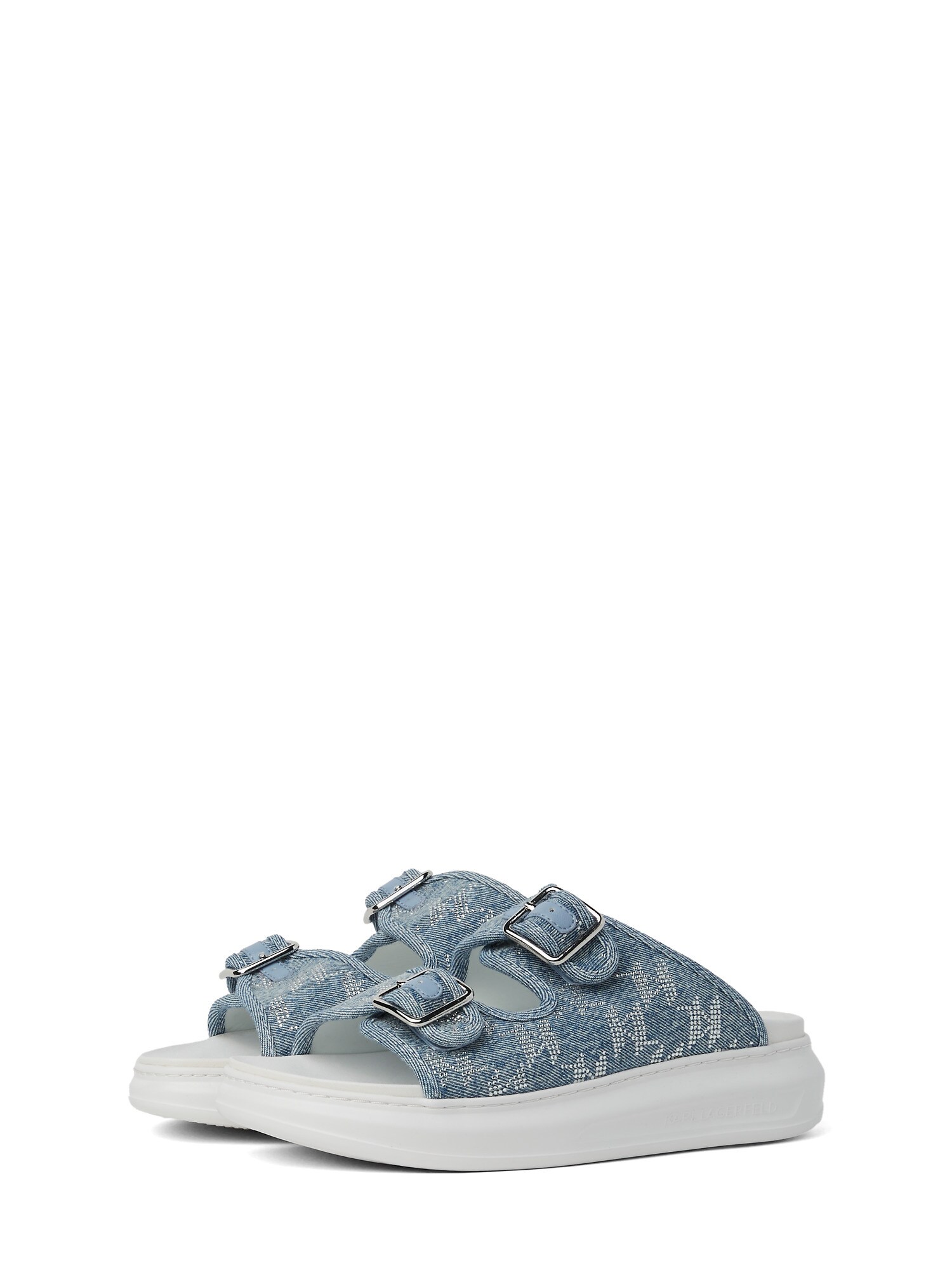 Karl Lagerfeld Papucs 'Kapri'  kék farmer / ezüst termék 2. képe