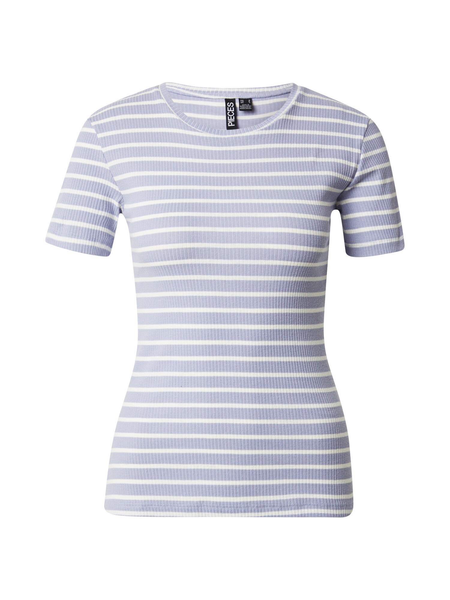 PIECES Tricou PCRUKA  mov lavandă / alb