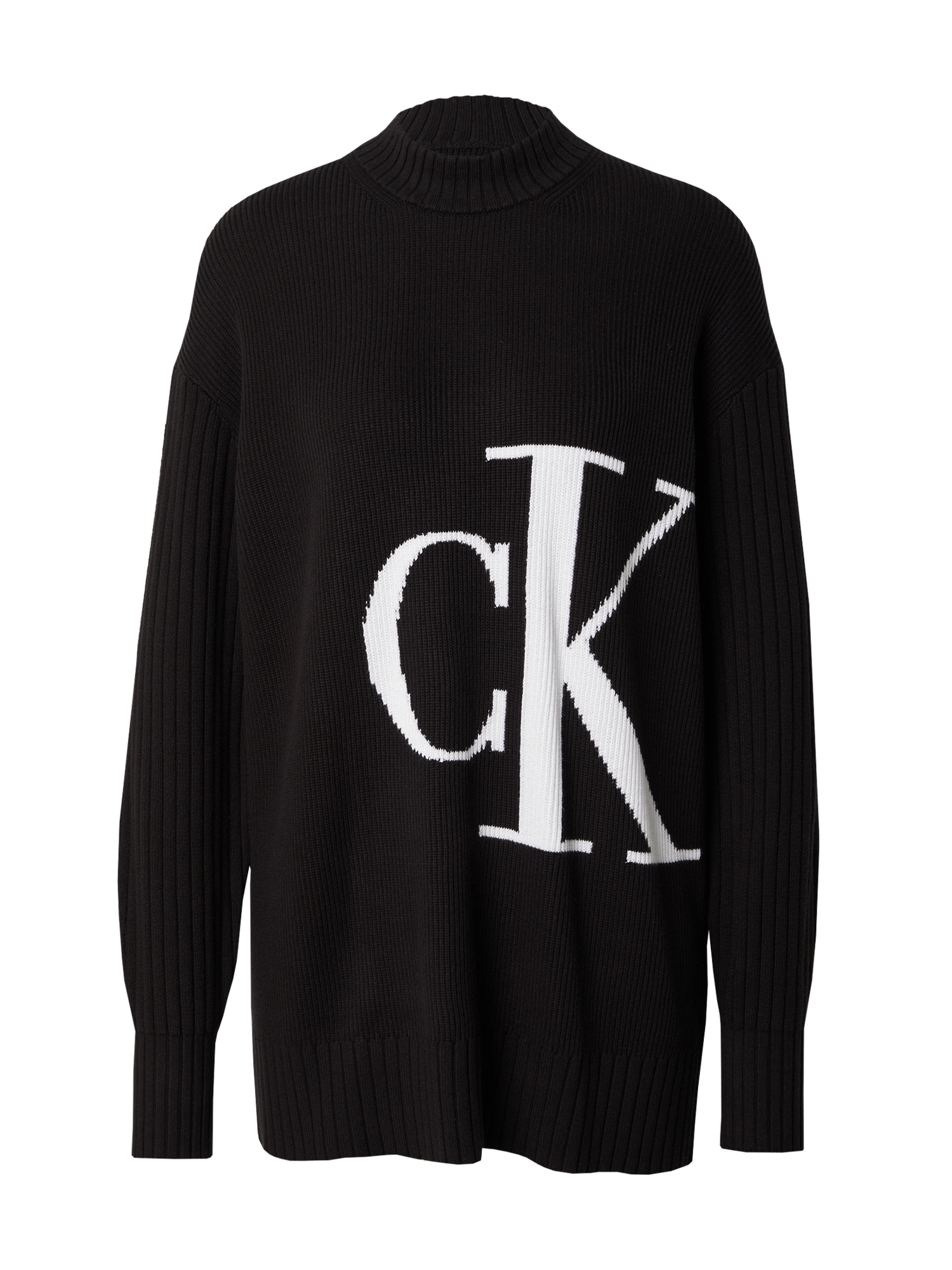 Calvin Klein Jeans Pulover  črna / bela