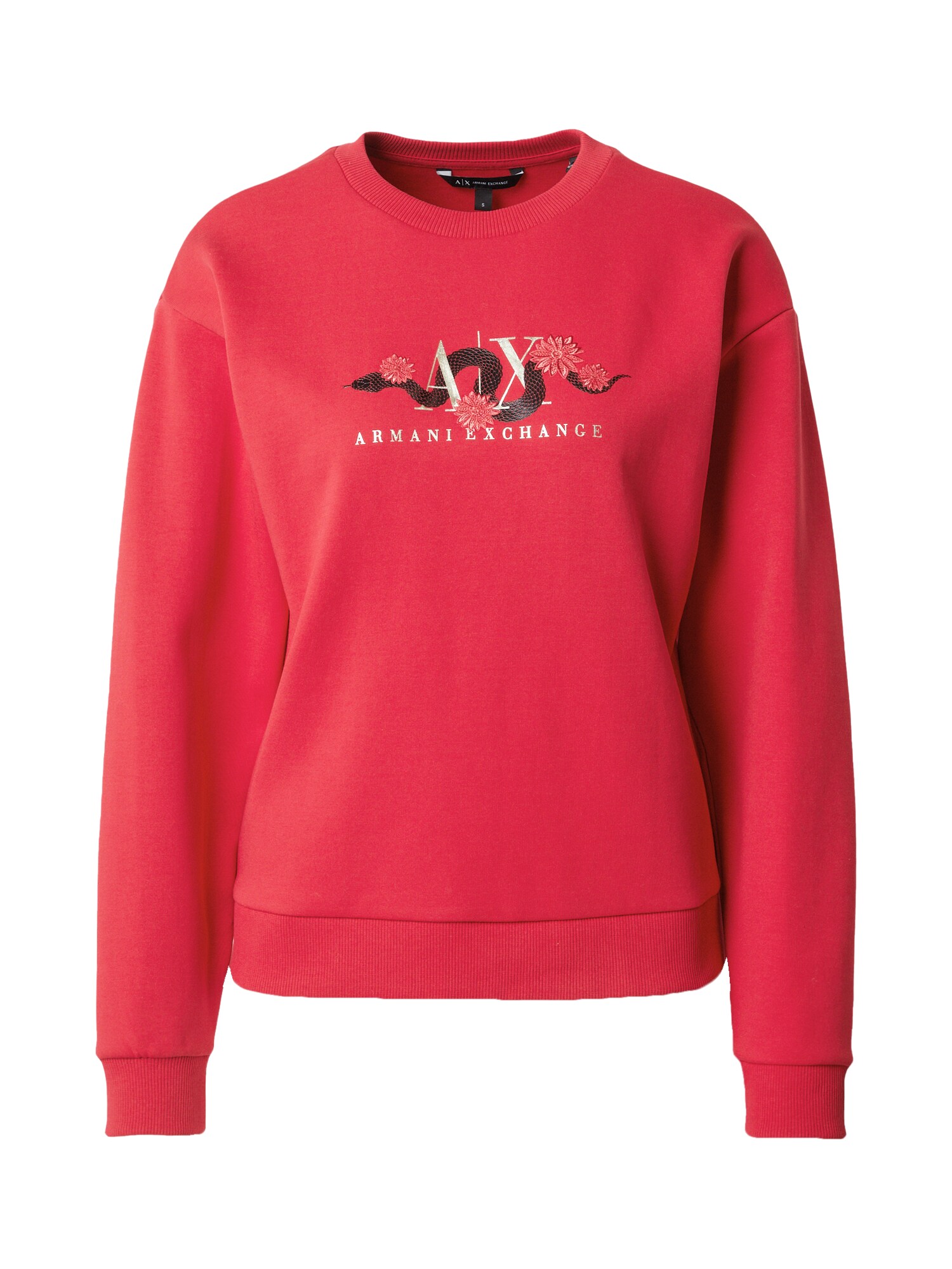 ARMANI EXCHANGE Mikina 'CNY'  červená / čierna / biela