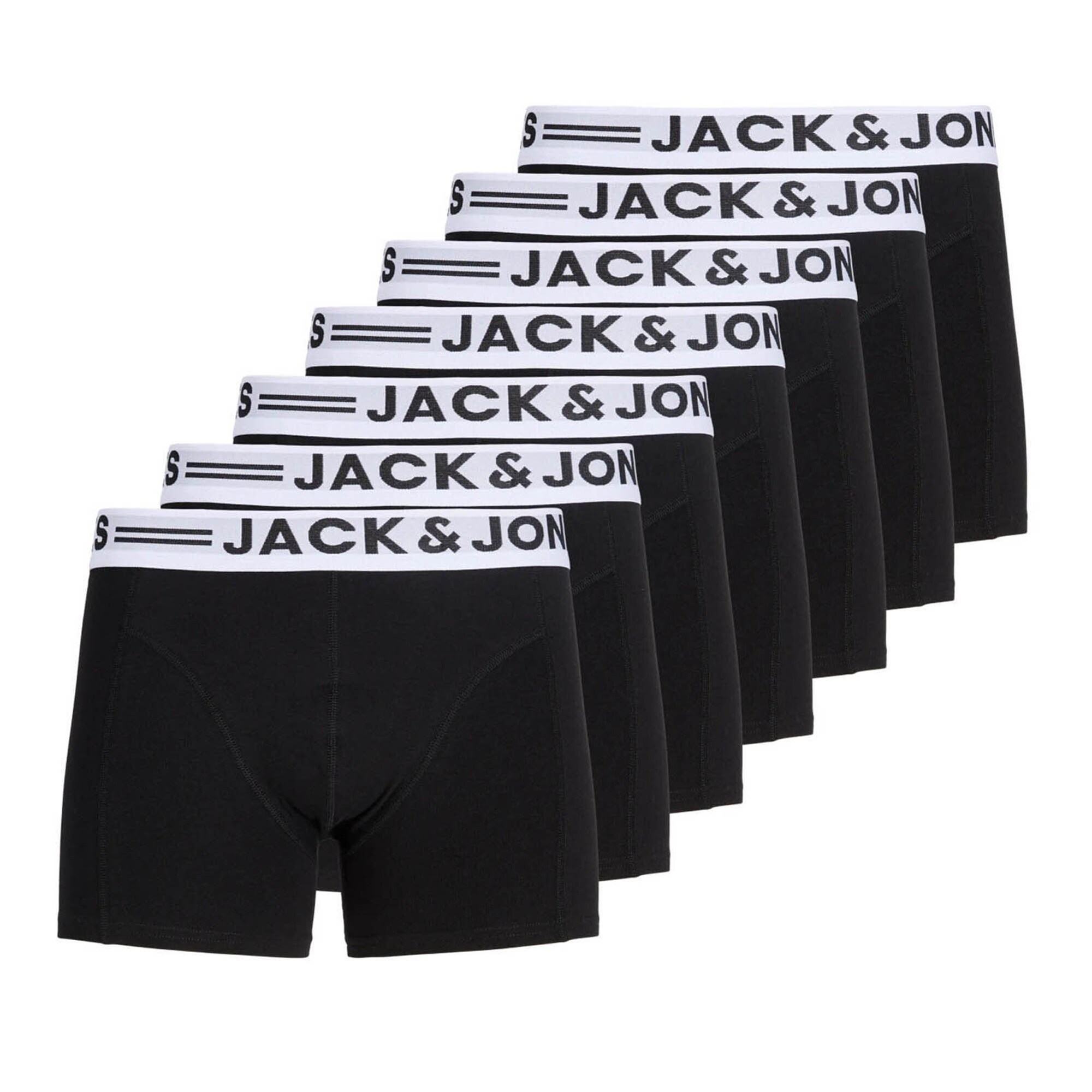 JACK & JONES Boxeri JACSENSE negru / alb