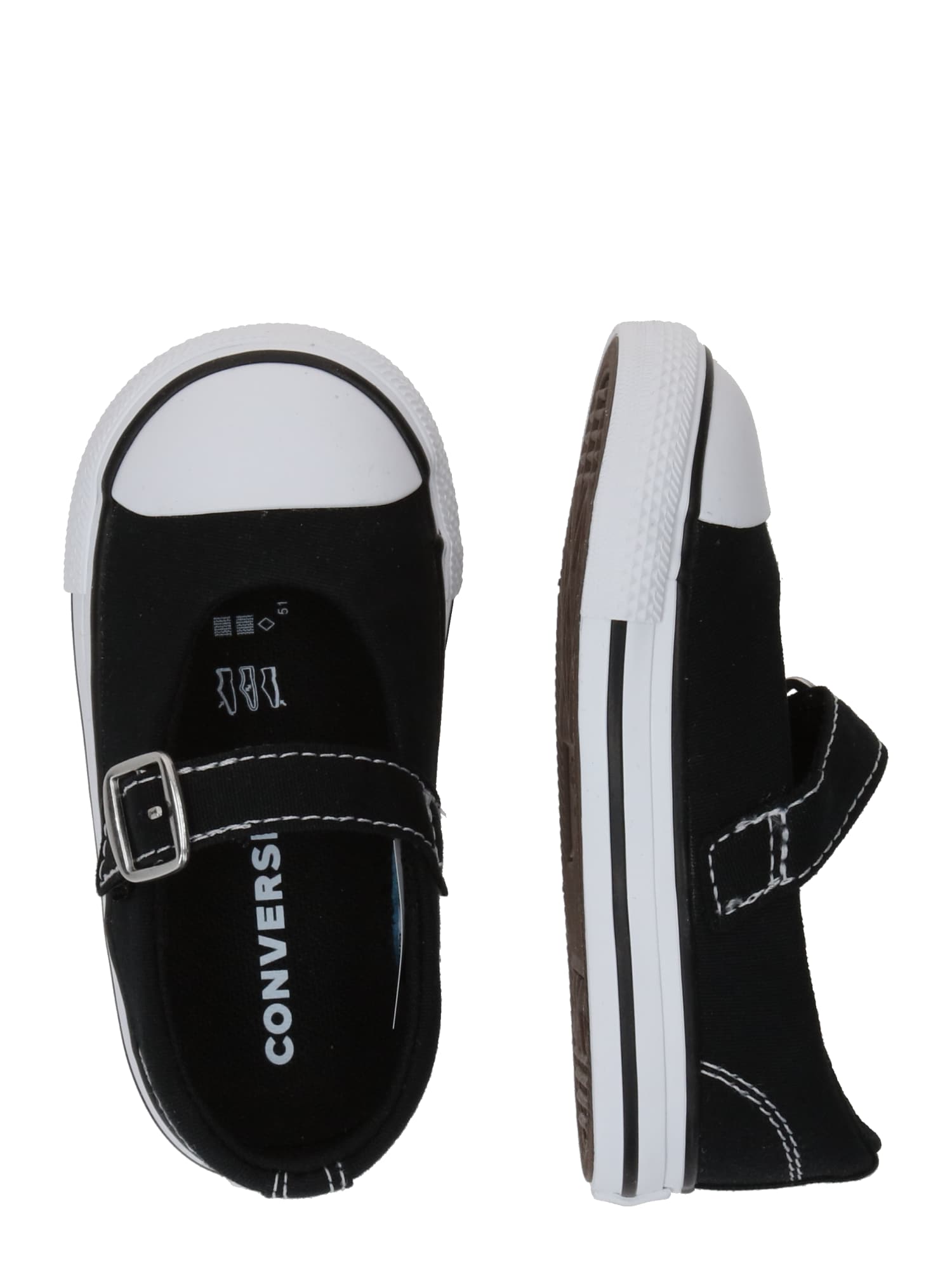 CONVERSE Balerina 'CHUCK TAYLOR ALL STAR'  fekete / fehér termék 2. képe