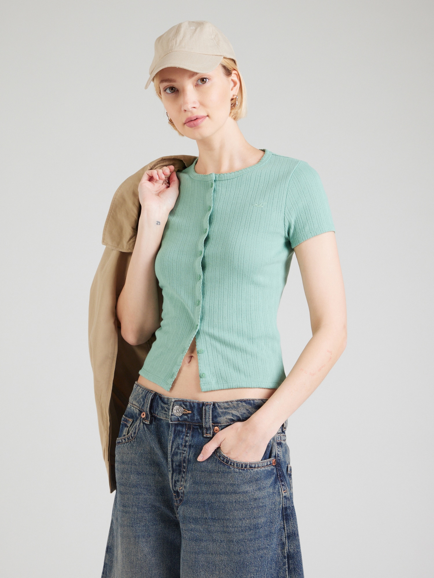 HOLLISTER Kardigán menta termék 2. képe