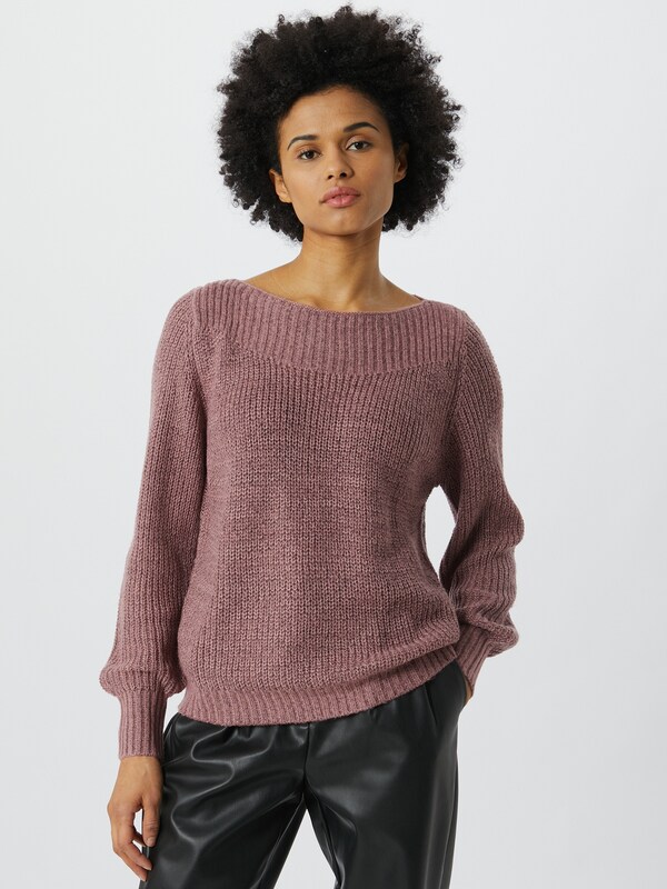 Jdy Whitney Megan Strickpullover mit Ballonärmeln und U-Boot-Ausschnitt
