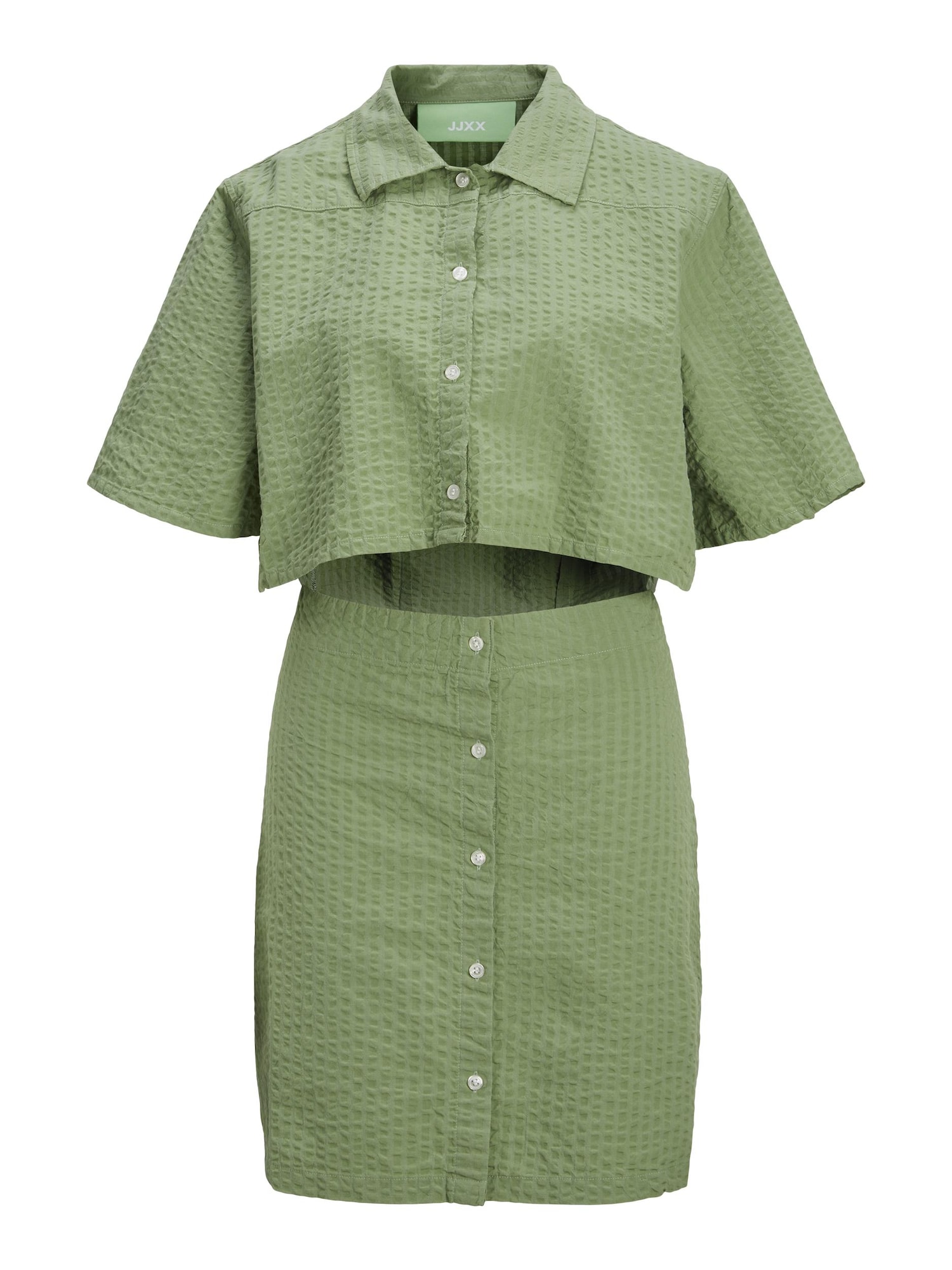 JJXX Košeľové šaty  zelená