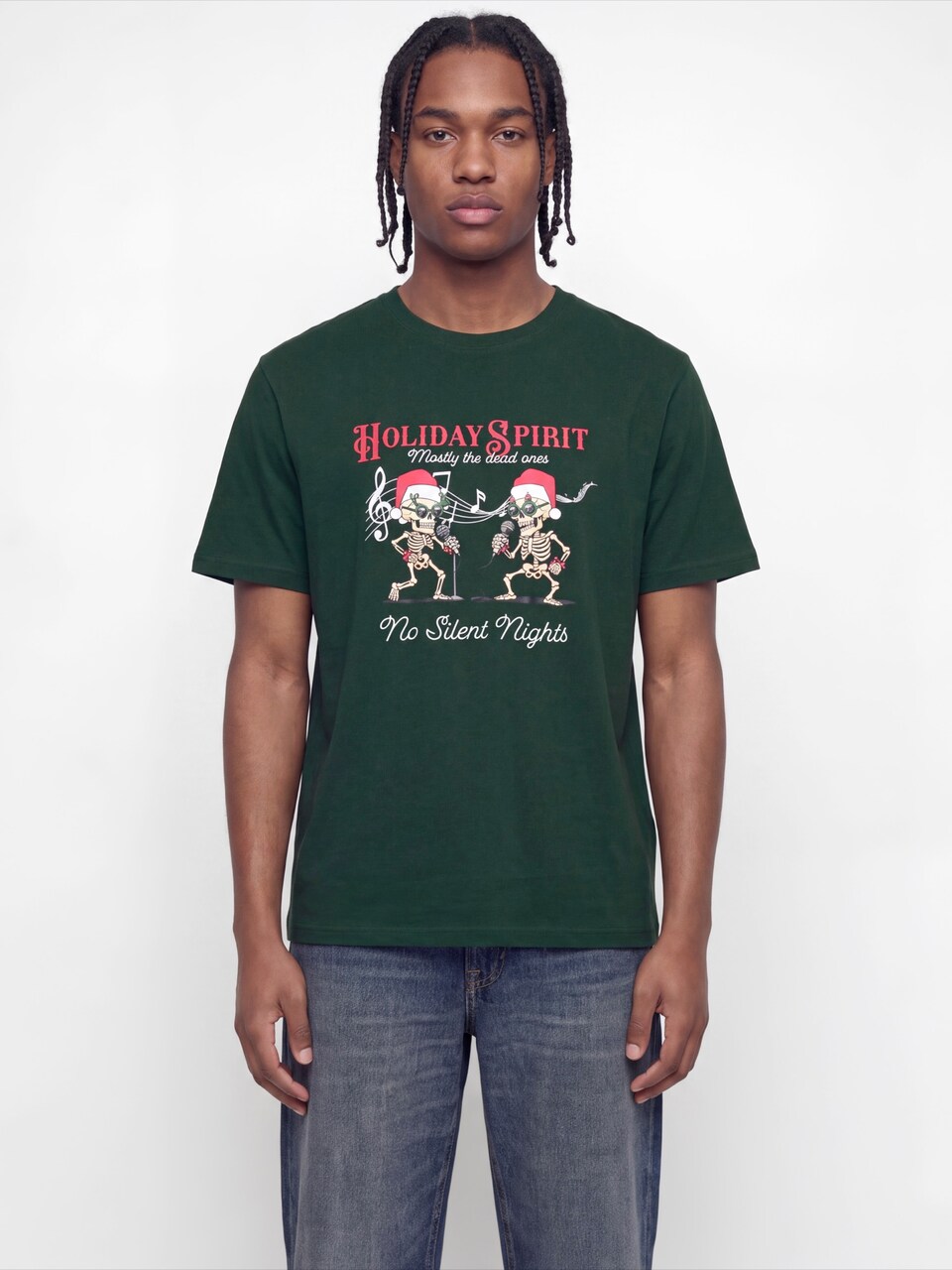 T-shirt 'JJMERRY SKULL XMAS'